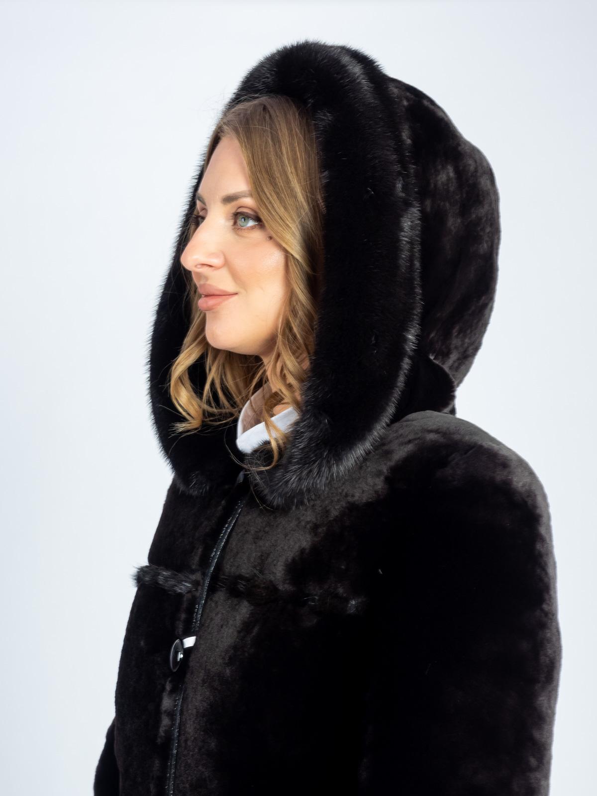 Шуба женская из меха овчины Шуба из меха овчины МиРель 502-М