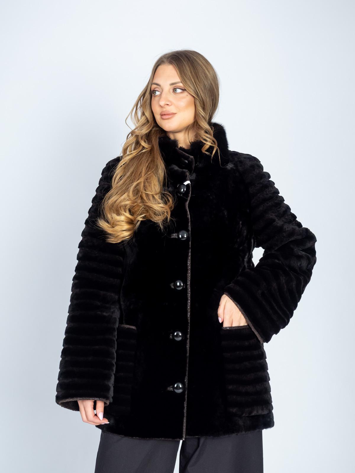 Шуба женская из меха овчины Мадам А 40-14