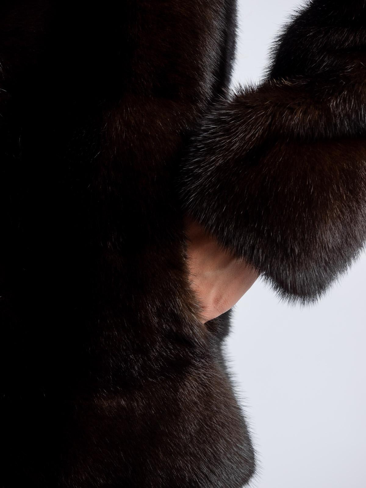 Жакет женский из меха норки Поперечка