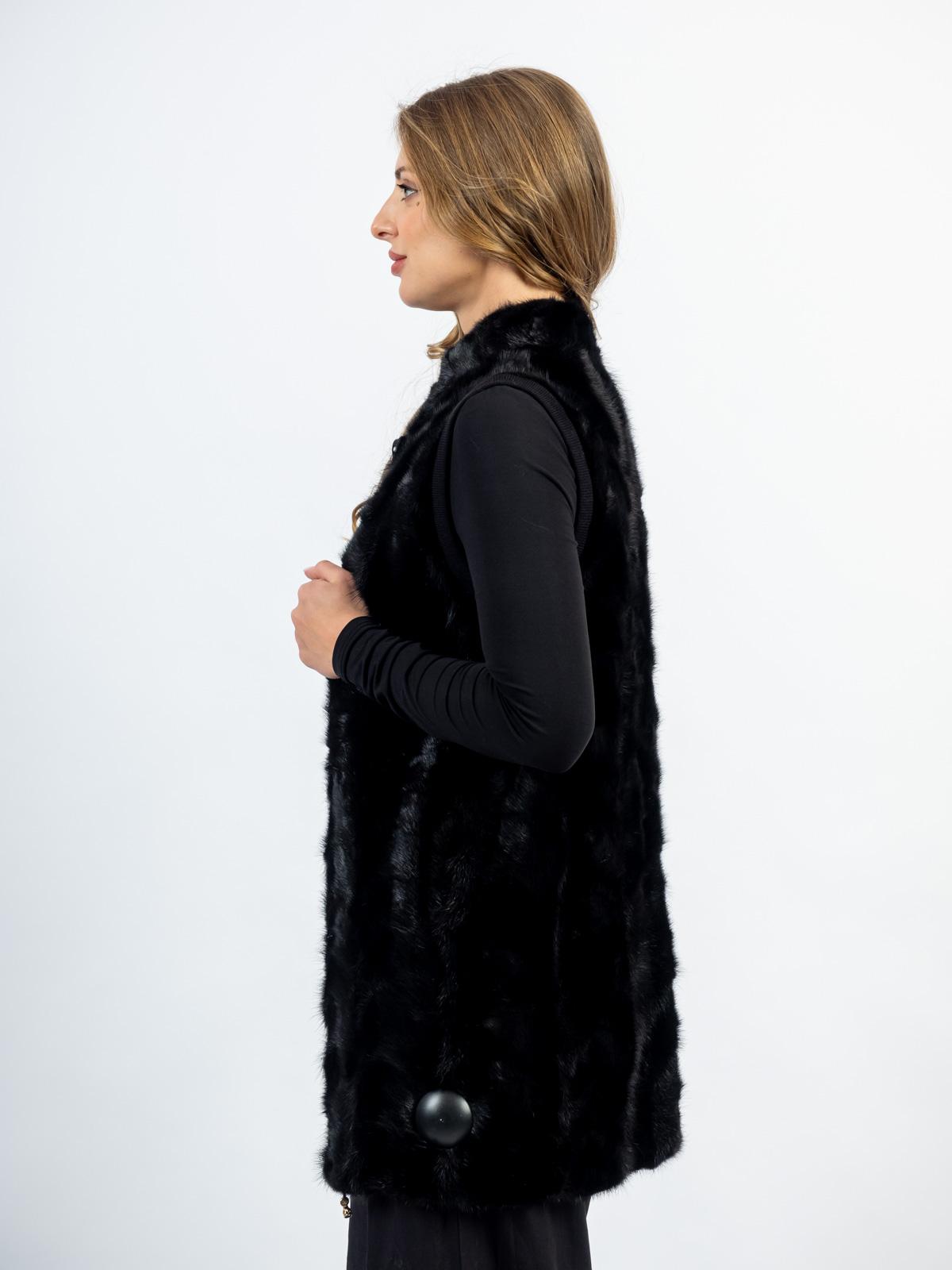 Жилет женский из меха норки Мягкое золото