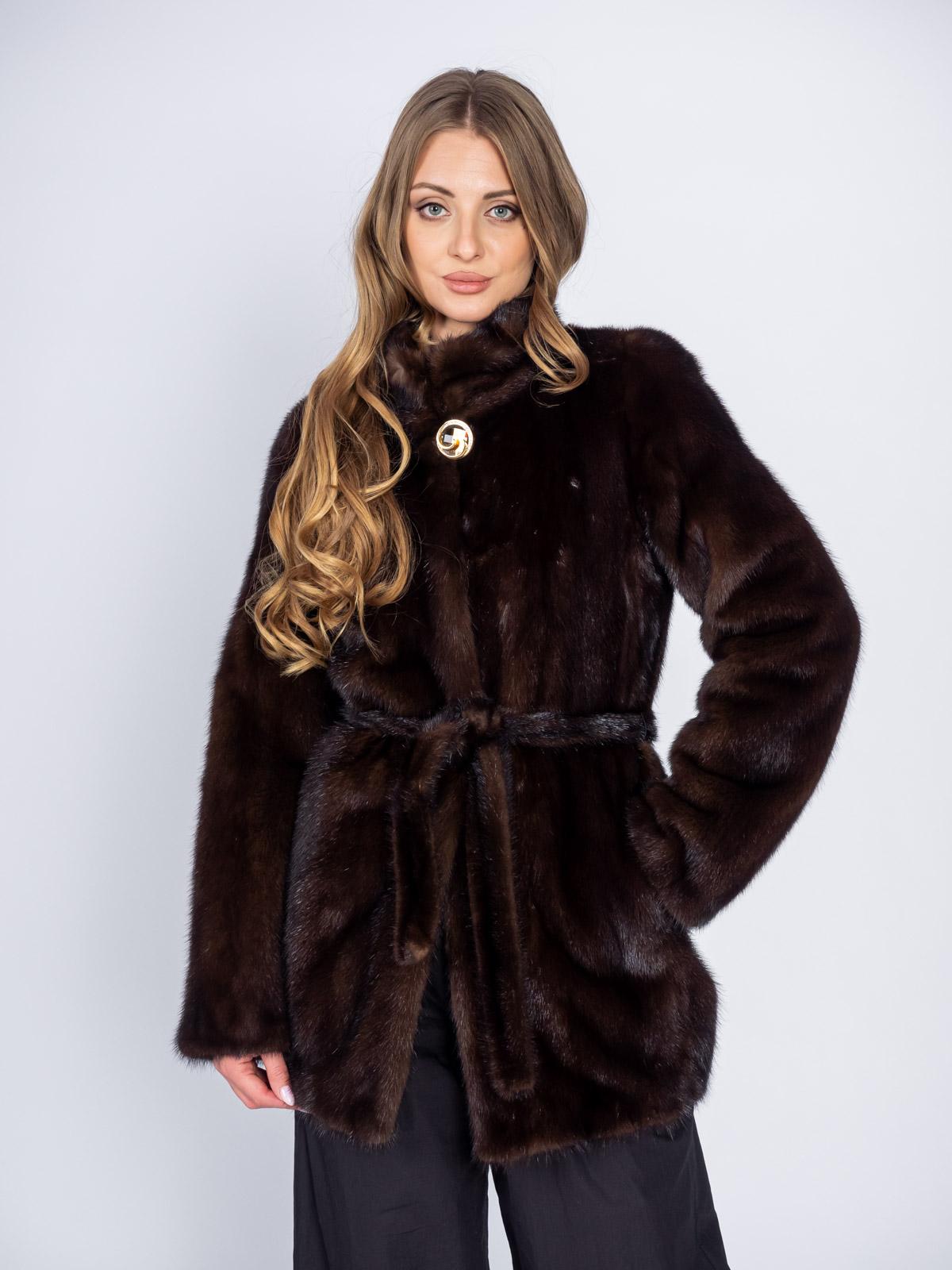 Шуба из меха норки Классика Френч роспуск