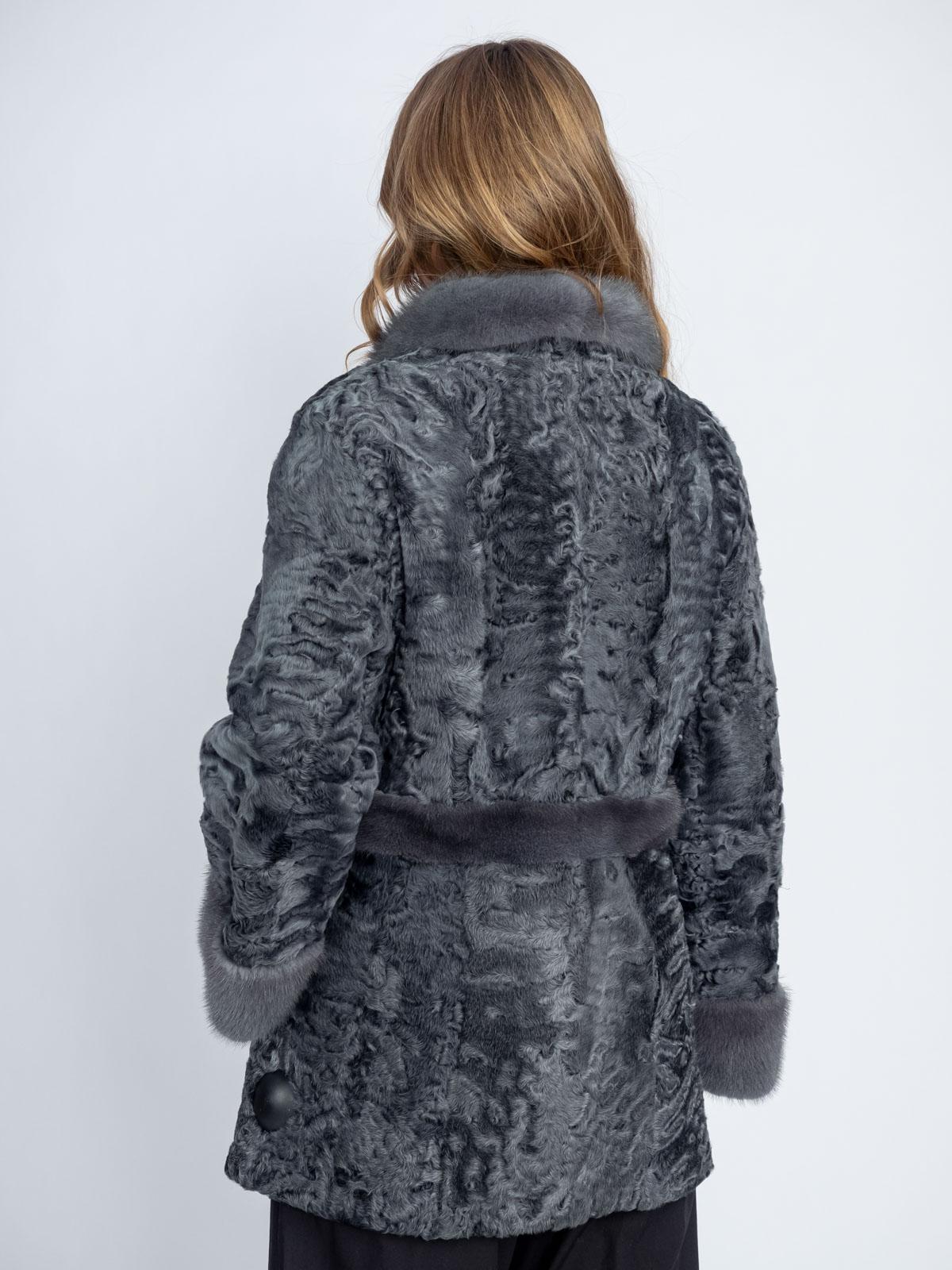 Шуба из меха каракуля Белка 4160А