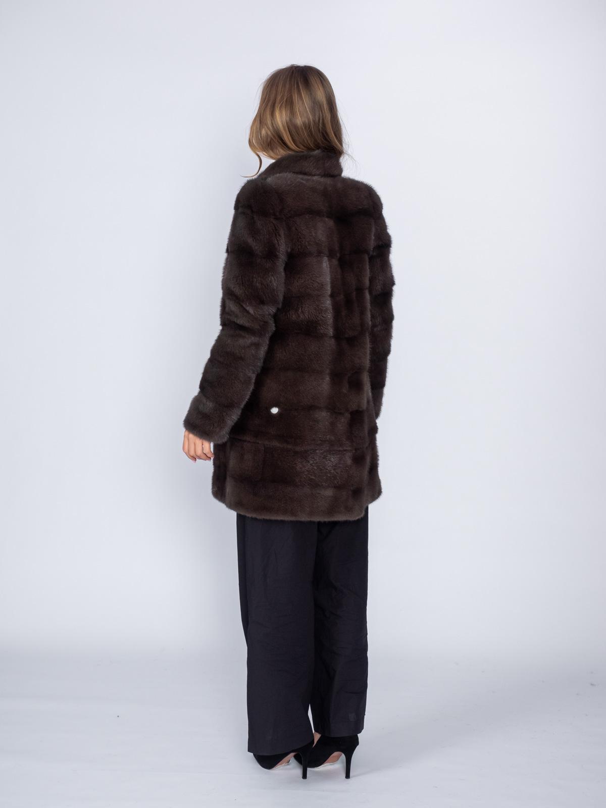 Шуба норковая женская Классика Поперечка Клс