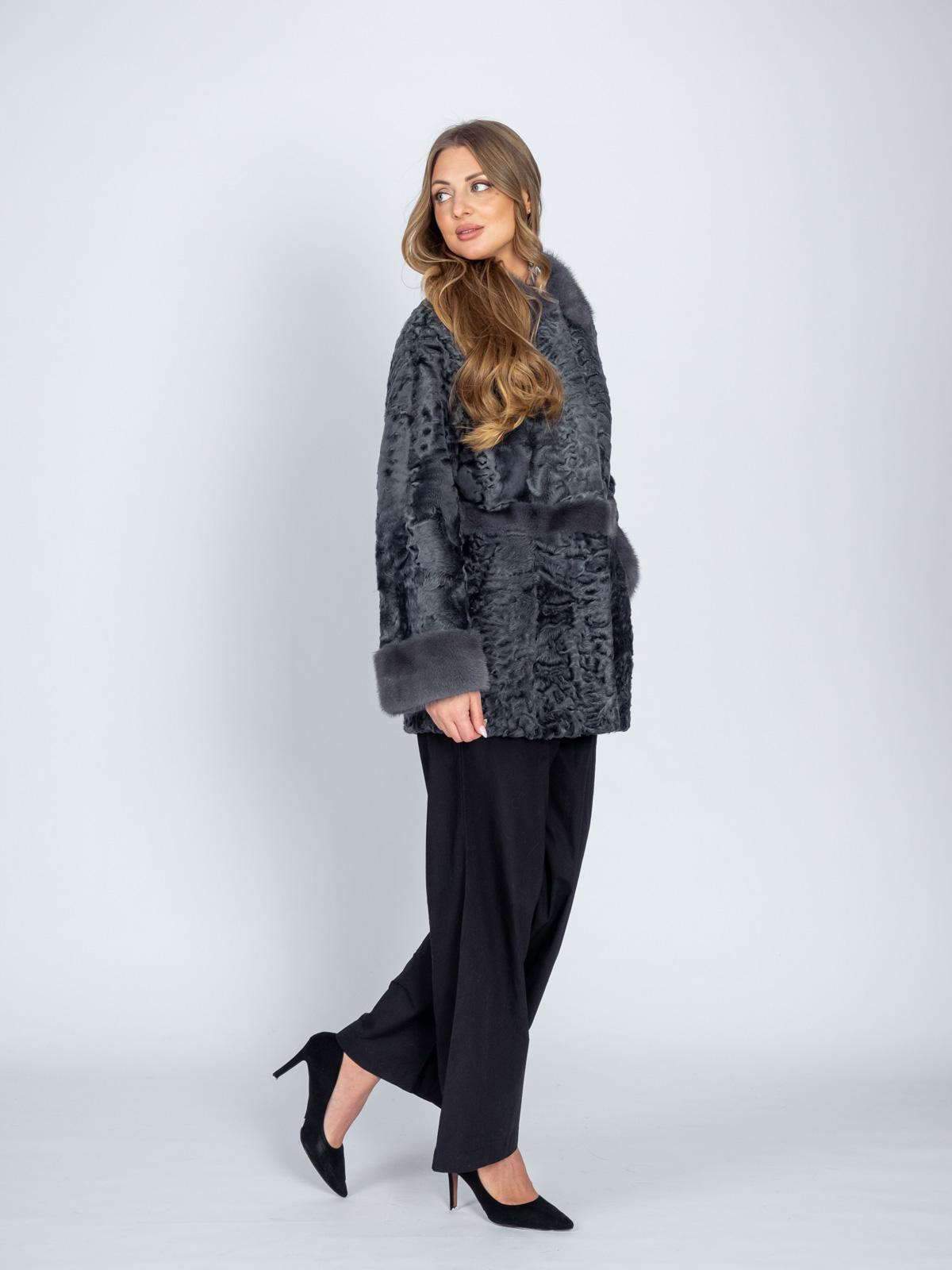 Шуба из меха каракуля Белка 4160А