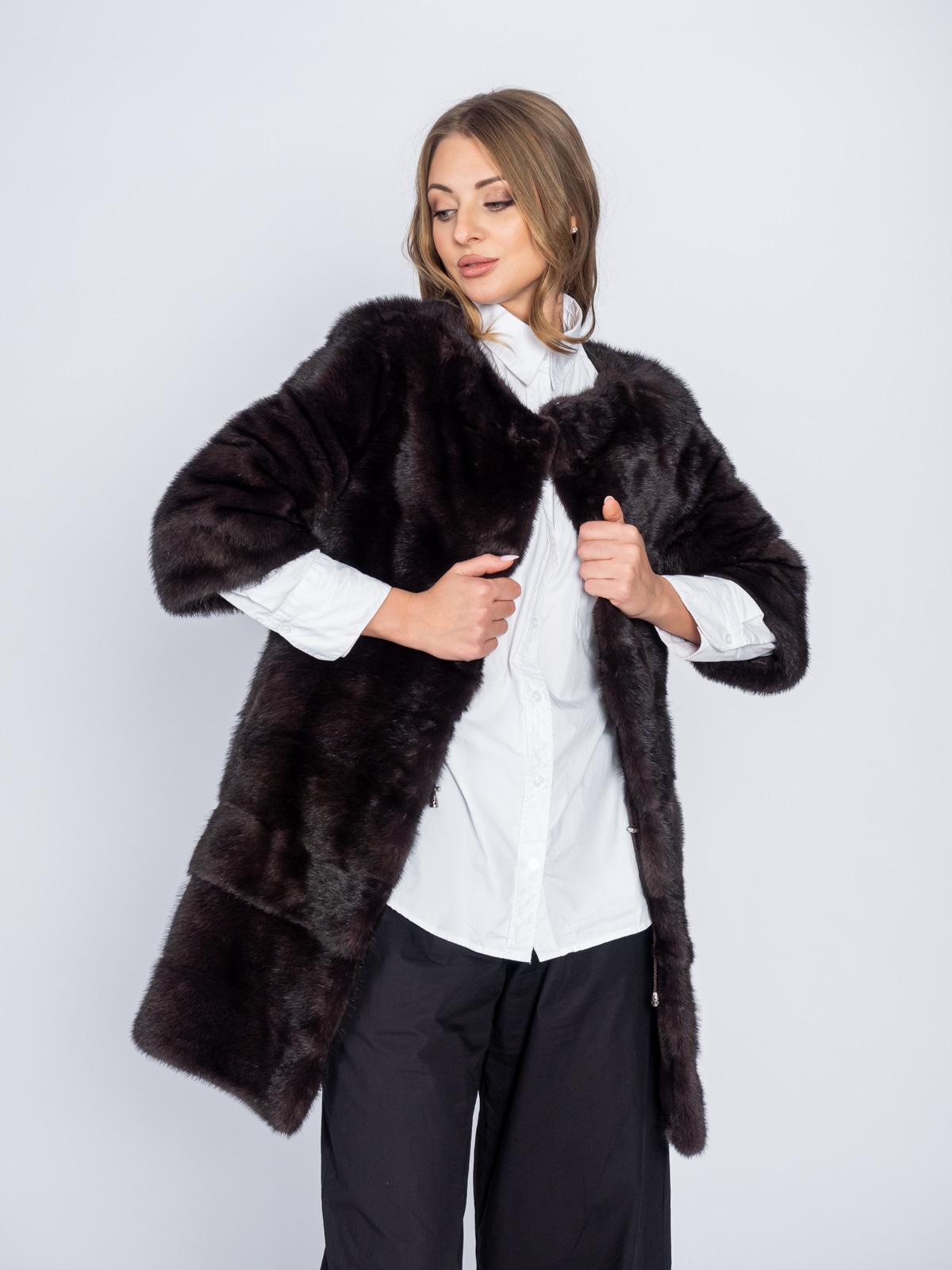 Шуба женская норковая Классика Поперечка Клс