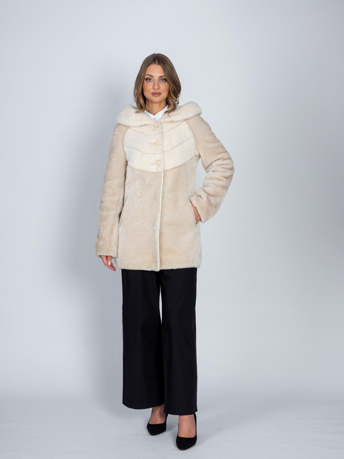 Шуба женская из меха овчины МиРель М-503