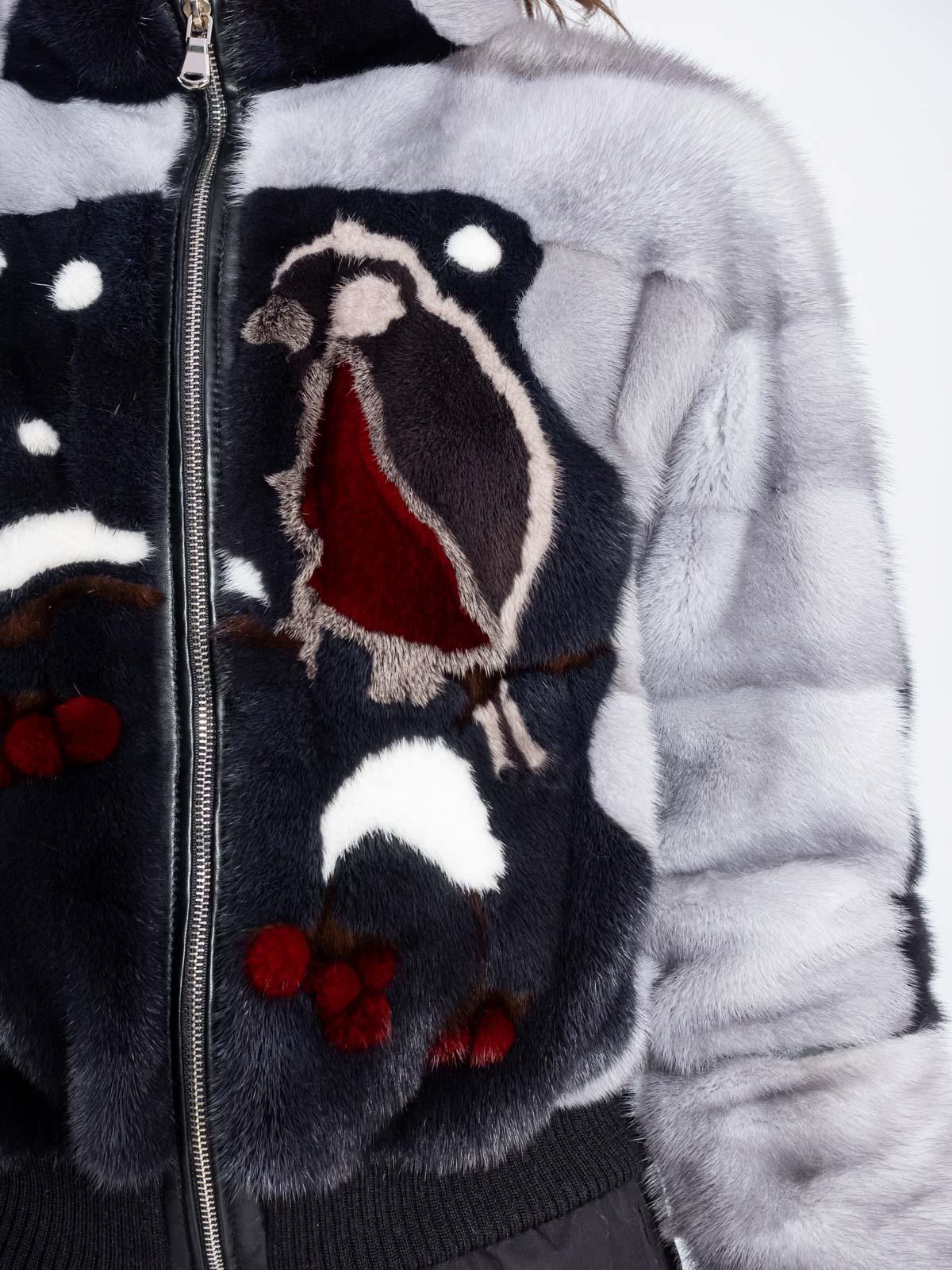 Шуба из меха норки женская Меха России Бомбер