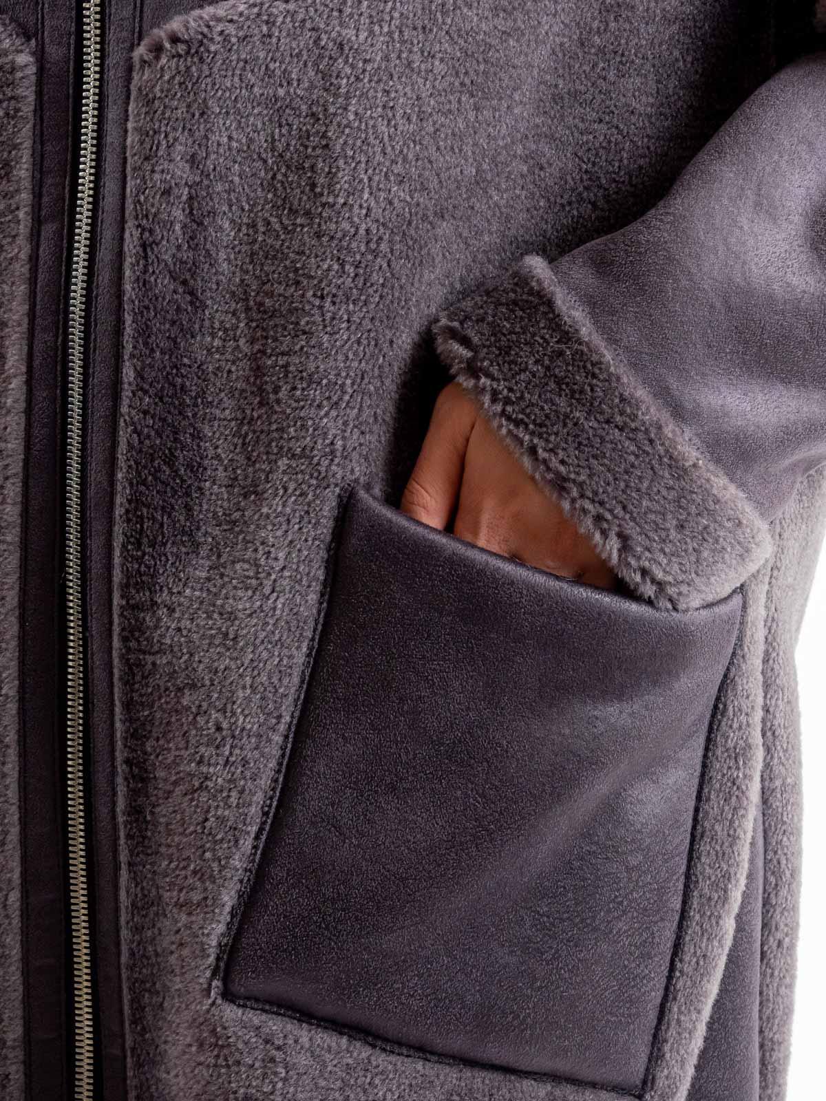 Шуба из эко-меха с капюшоном женская Дианель Меховый дом Э-130