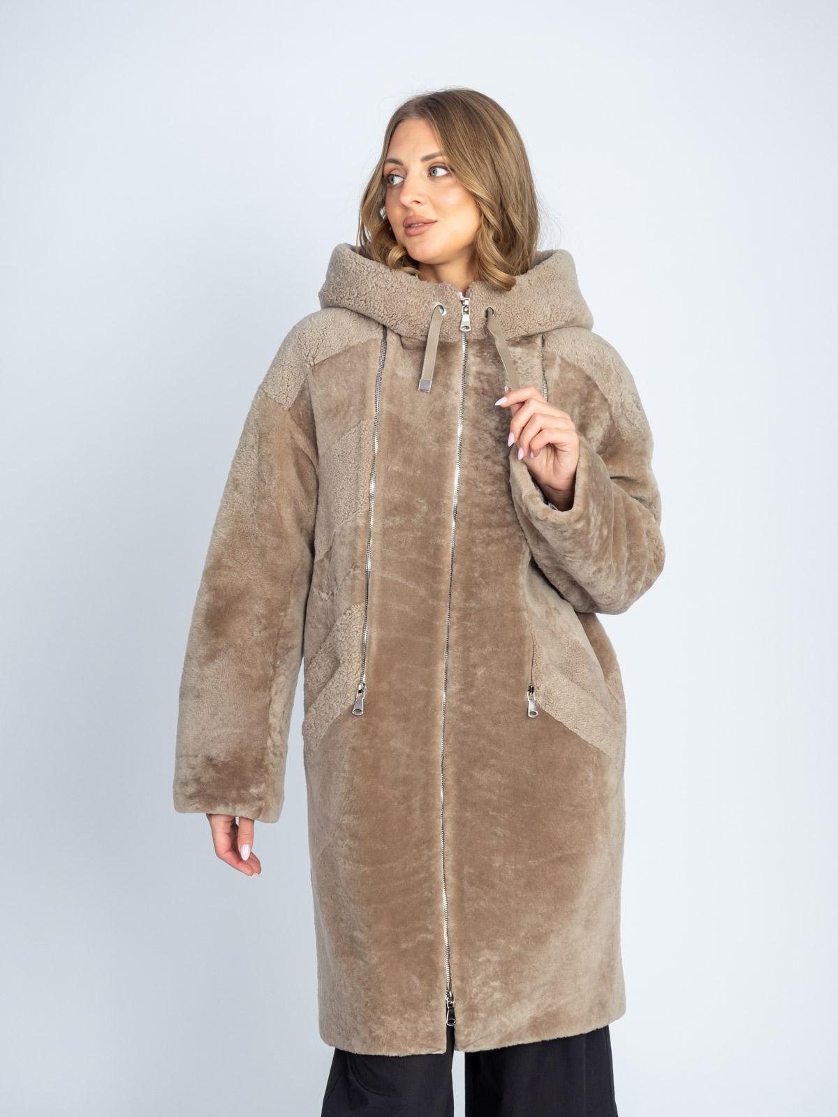 Шуба женская из меха овчины Luxury Элиза