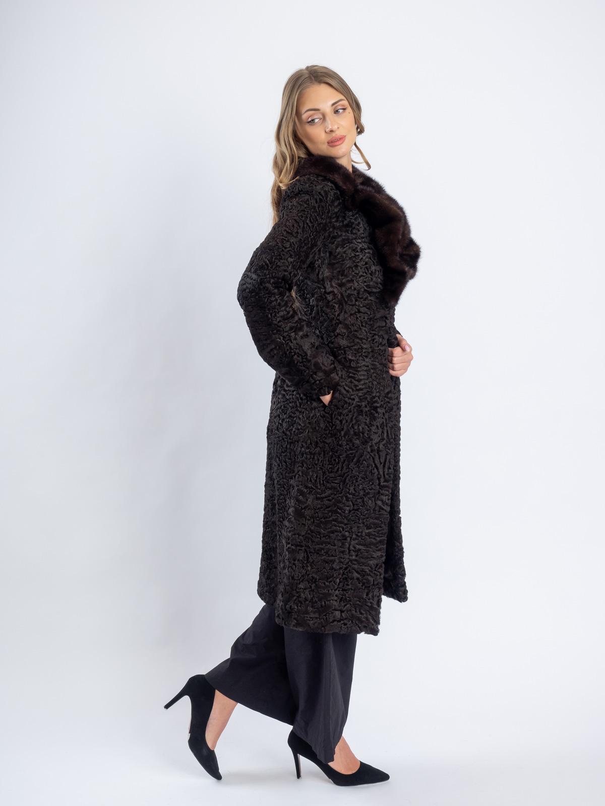Шуба из меха каракуля Белка 9164А