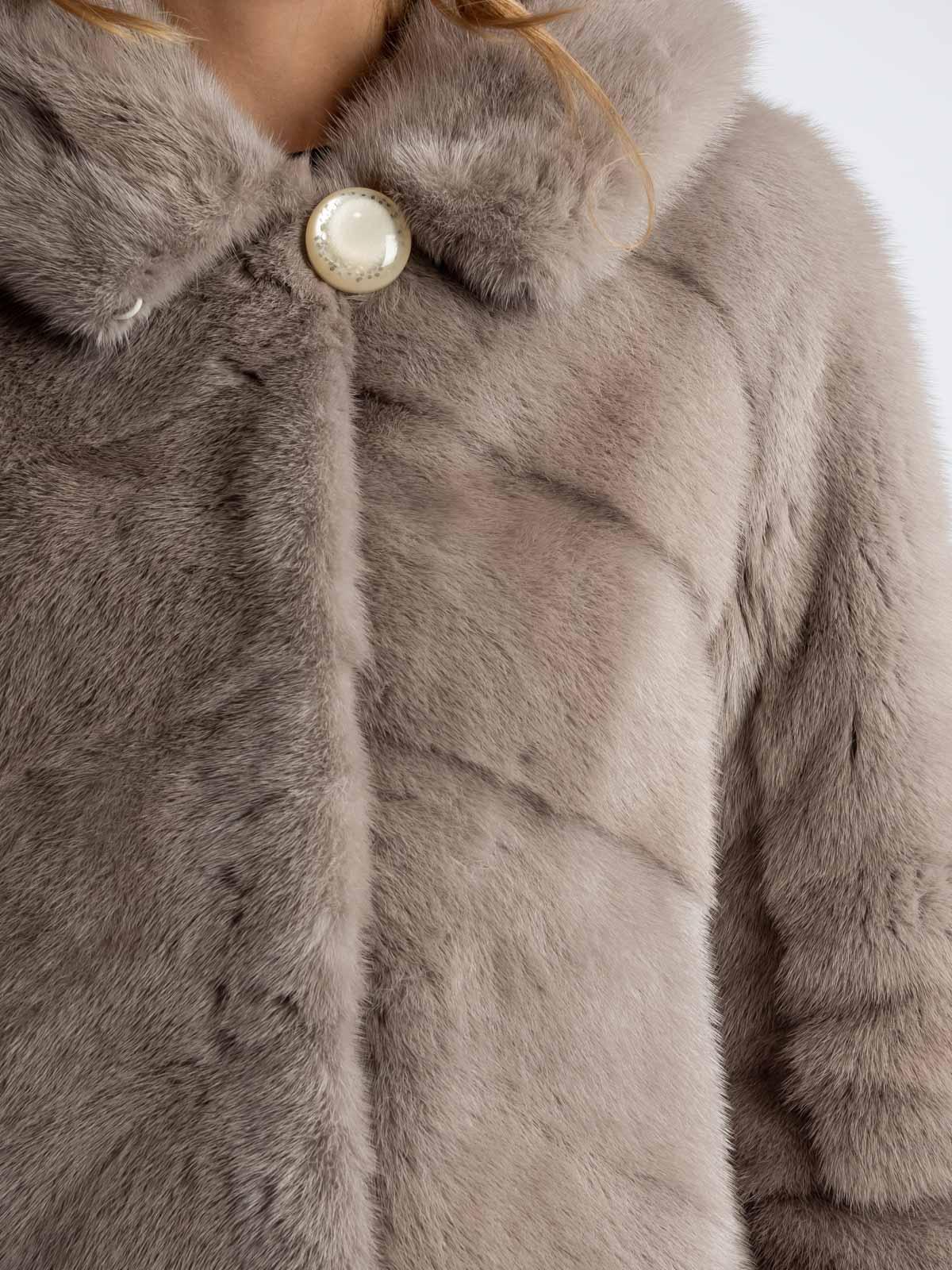 Шуба из меха норки женская Паркет баллон