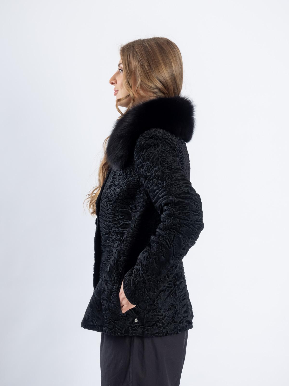 Шуба женская из меха каракуля Меха Пятигорска Б-81
