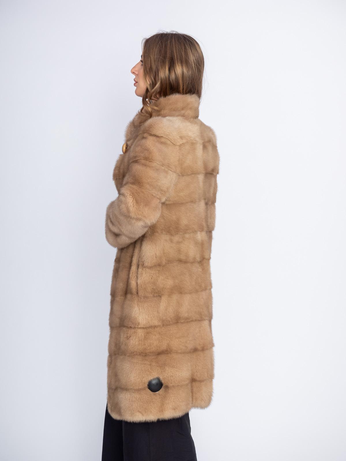 Шуба женская норковая Классика Поперечка 