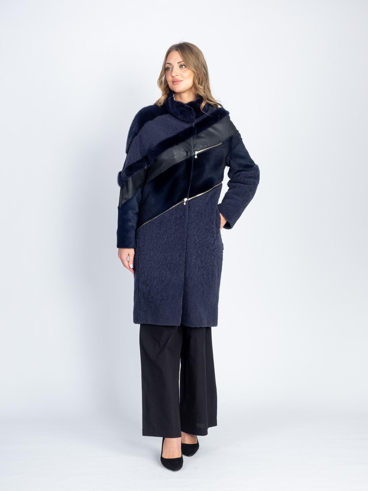 Шуба из меха овчины женская Mefi K-1824