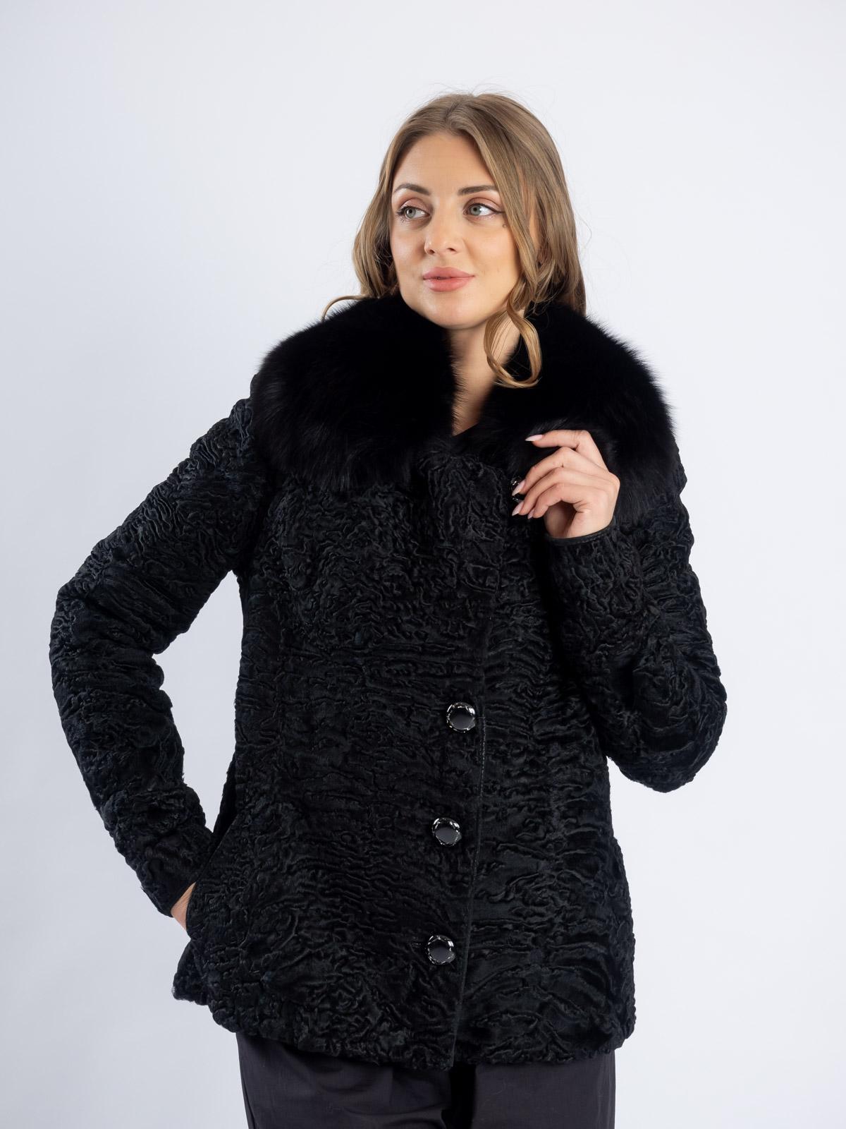 Шуба женская из меха каракуля Меха Пятигорска Б-81