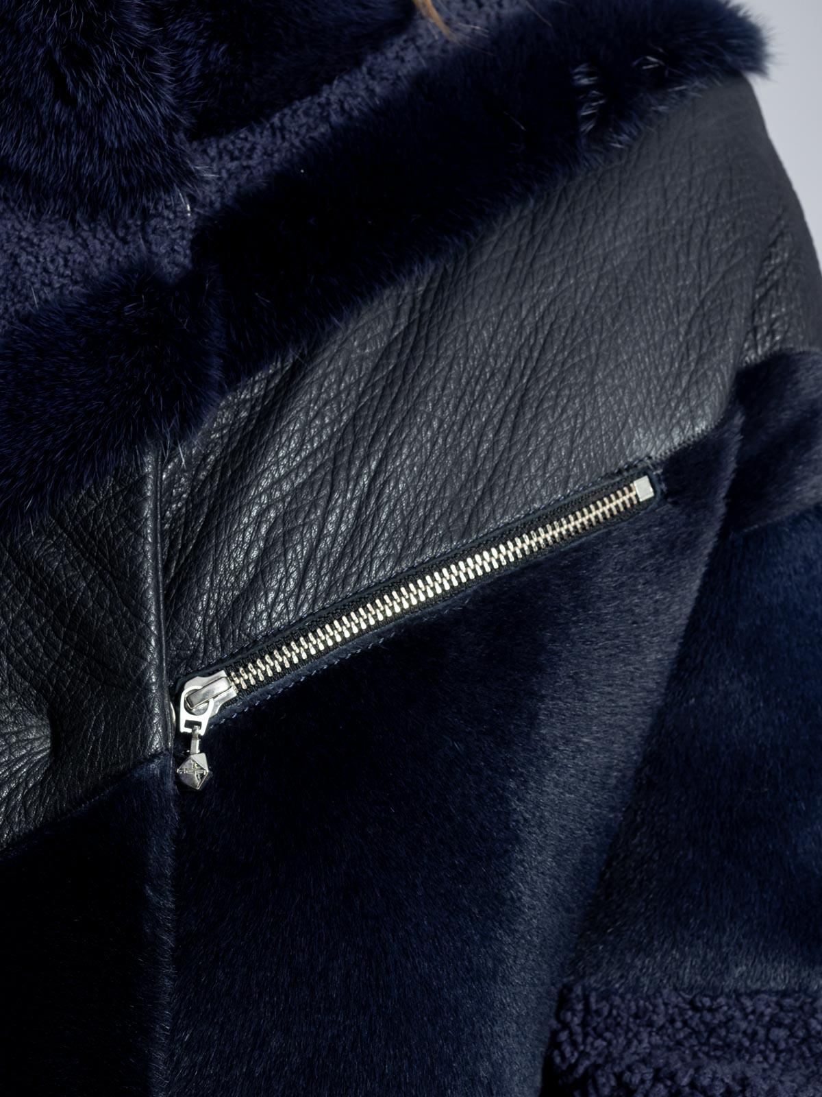 Шуба из меха овчины женская Mefi K-1824