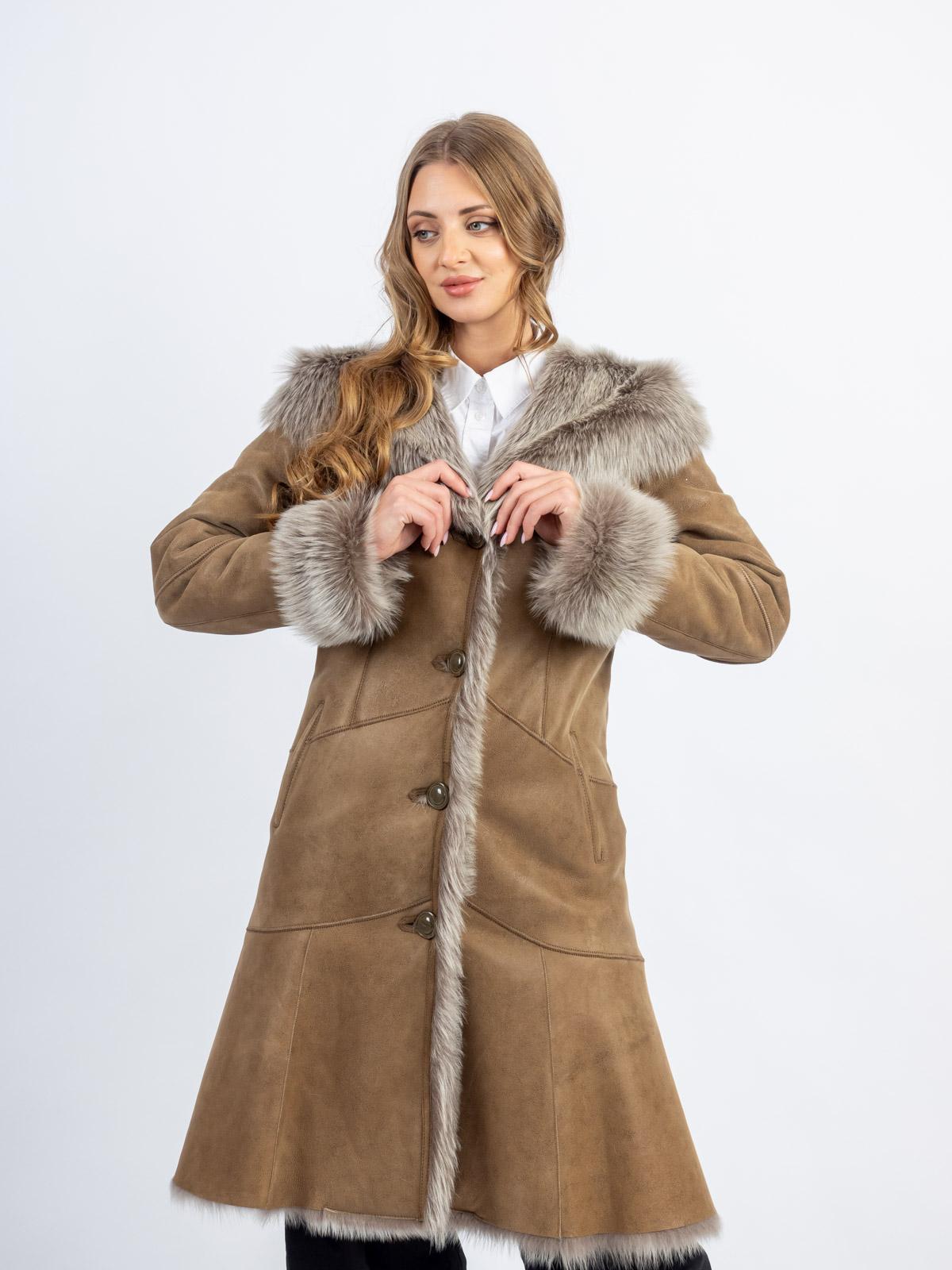 Дубленка женская из меха овчины Branco pelle S2480