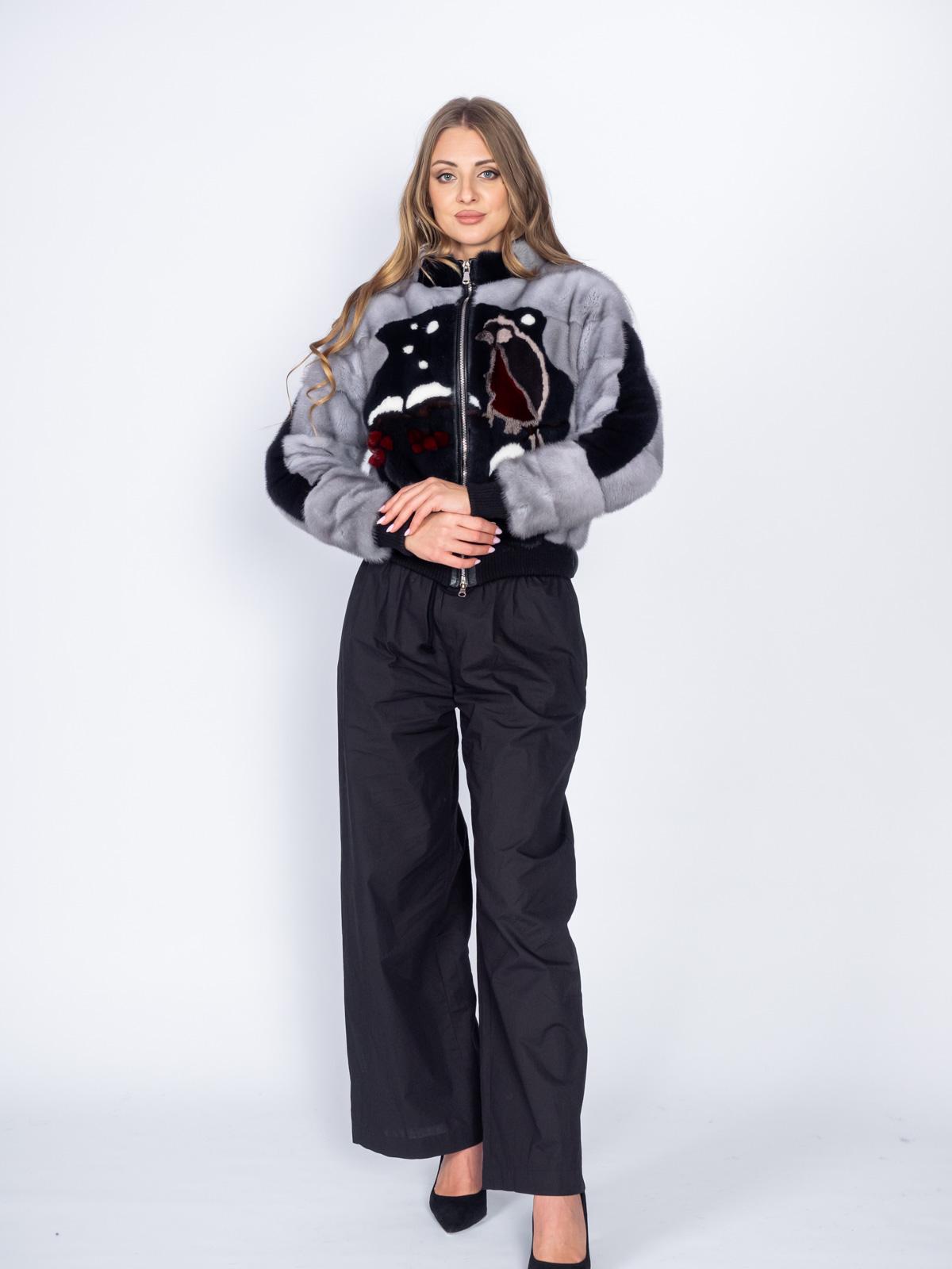 Шуба из меха норки женская Меха России Бомбер