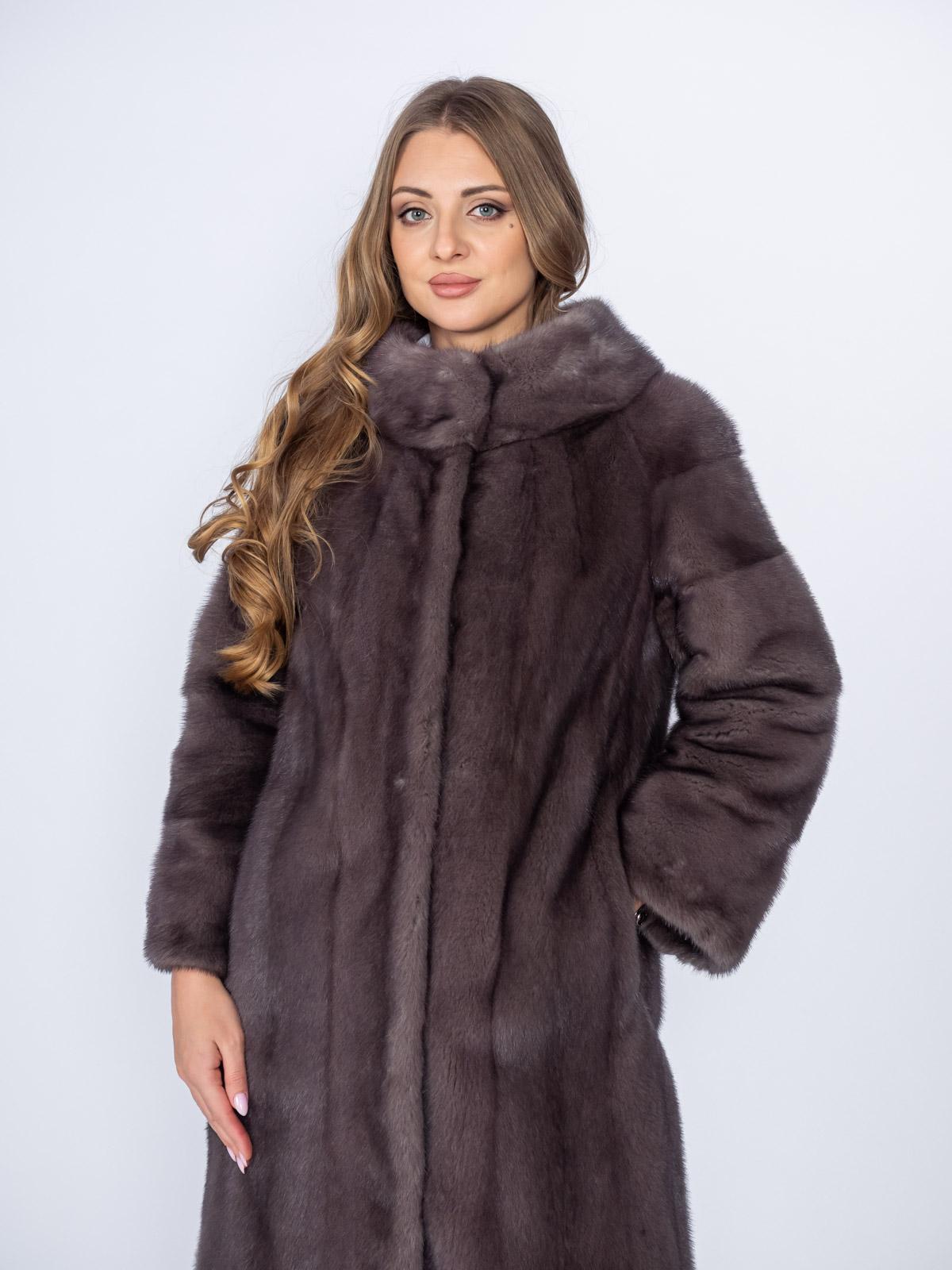 Шуба женская из меха норки Классика Шанель баллон