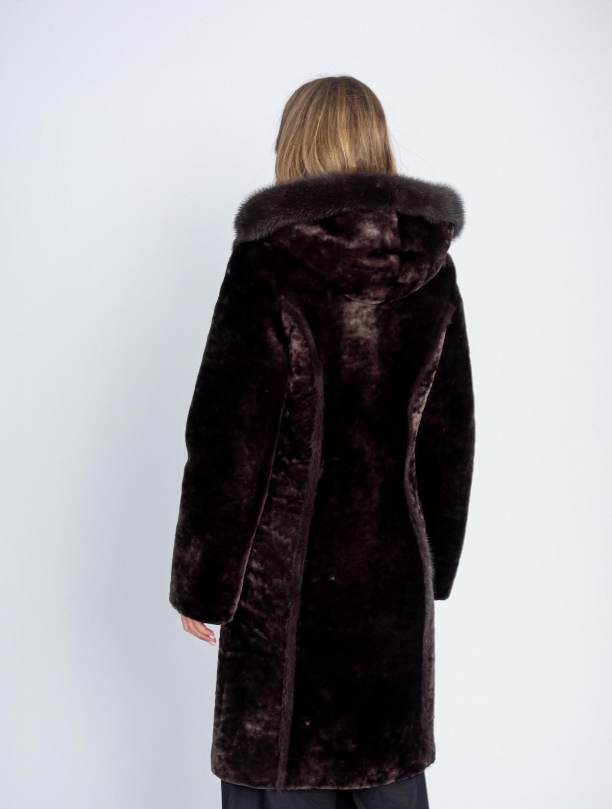 Шуба женская из меха овчины МиРель 1406-М