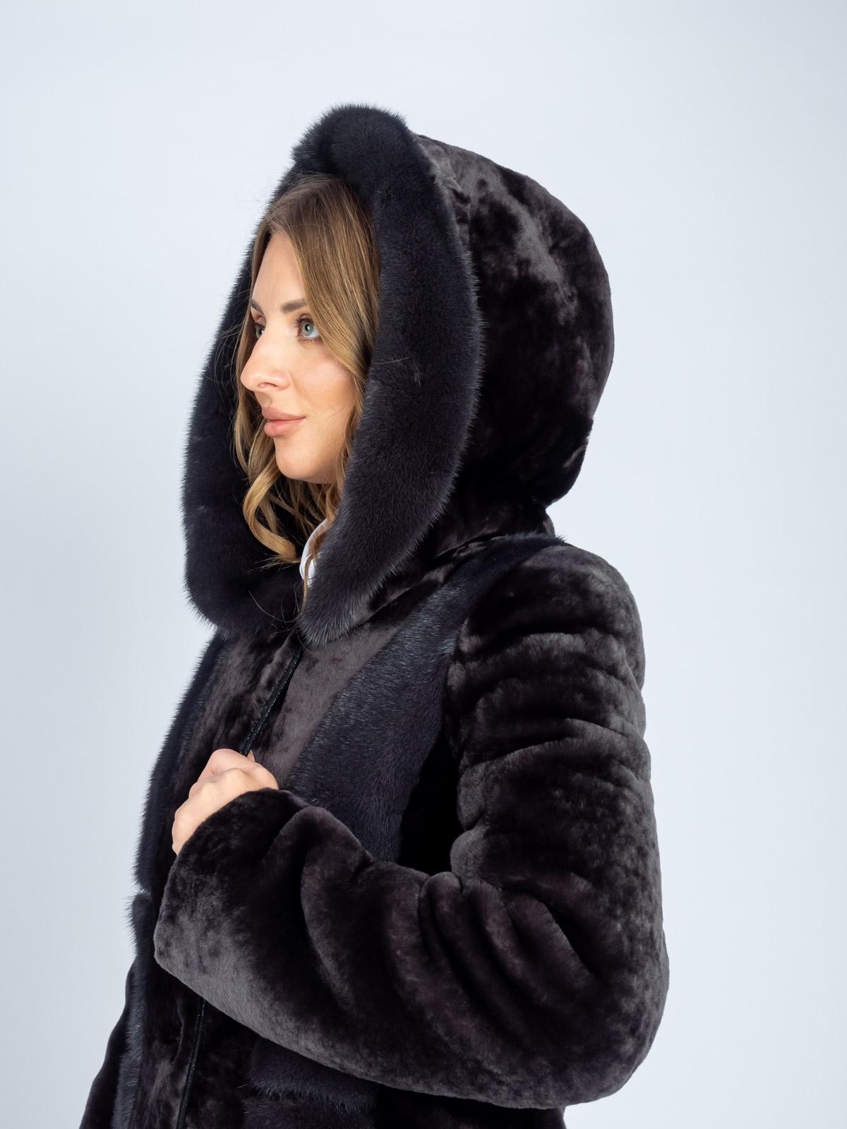 Шуба женская из меха овчины МиРель М 1411 