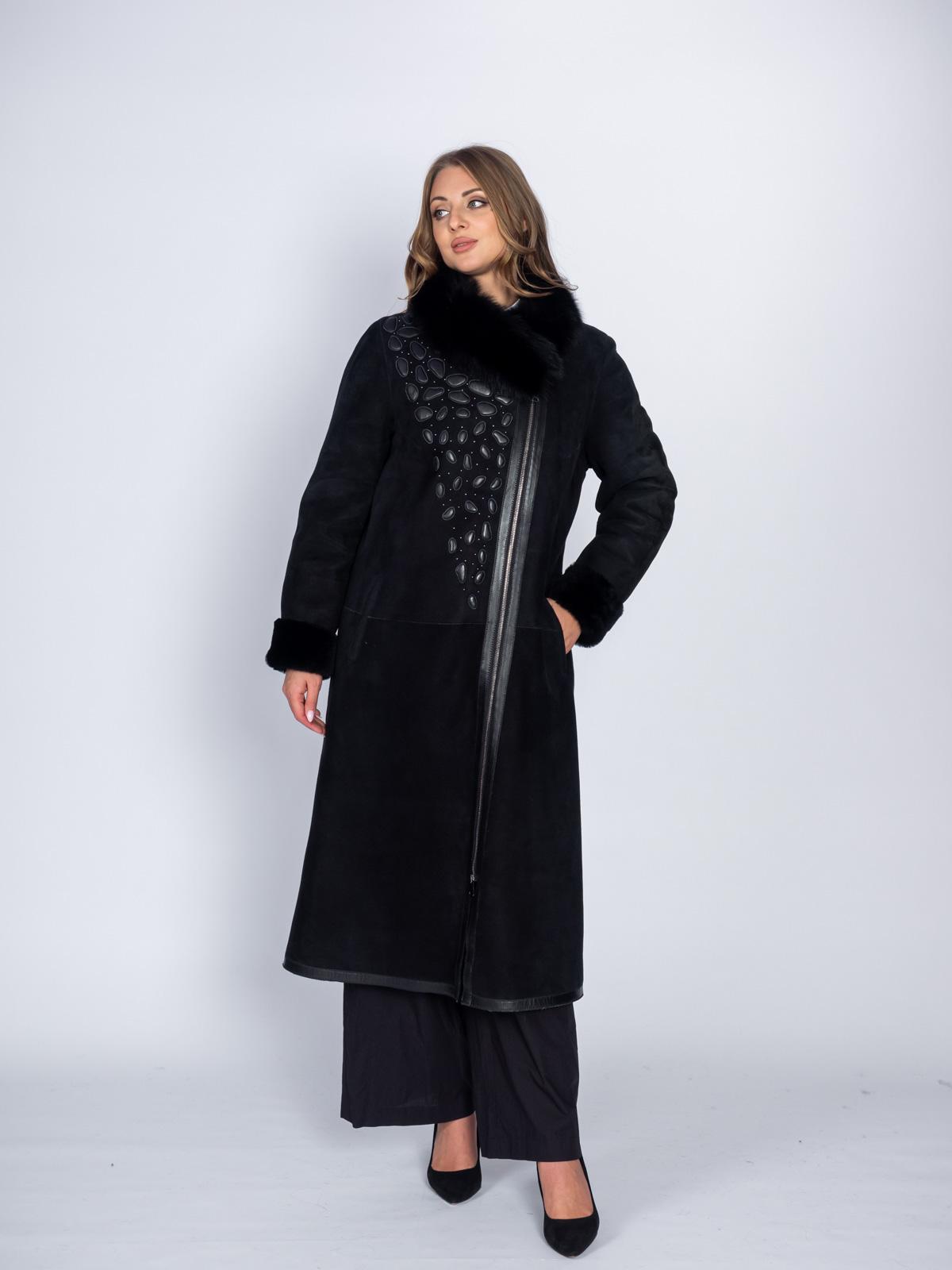 Дубленка женская из меха овчины  OKSA Z-7415