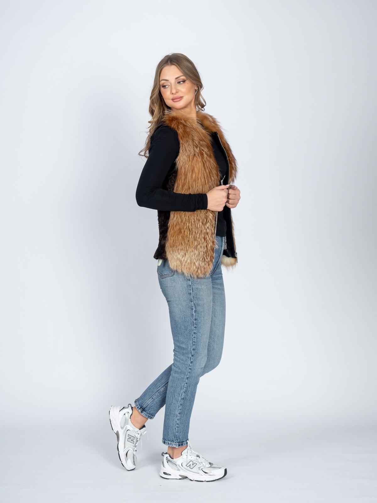 Жилет женский из меха каракуля Империя Меха Жилет АПЗ 