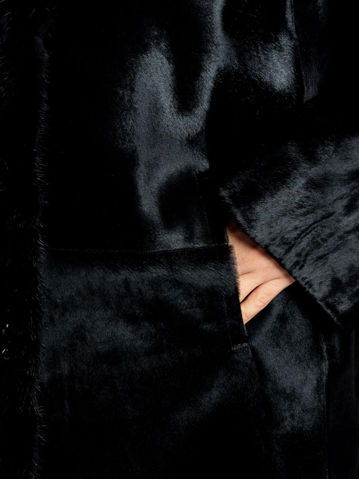 Пальто женское из меха пони LA AFM LEATHER 9032