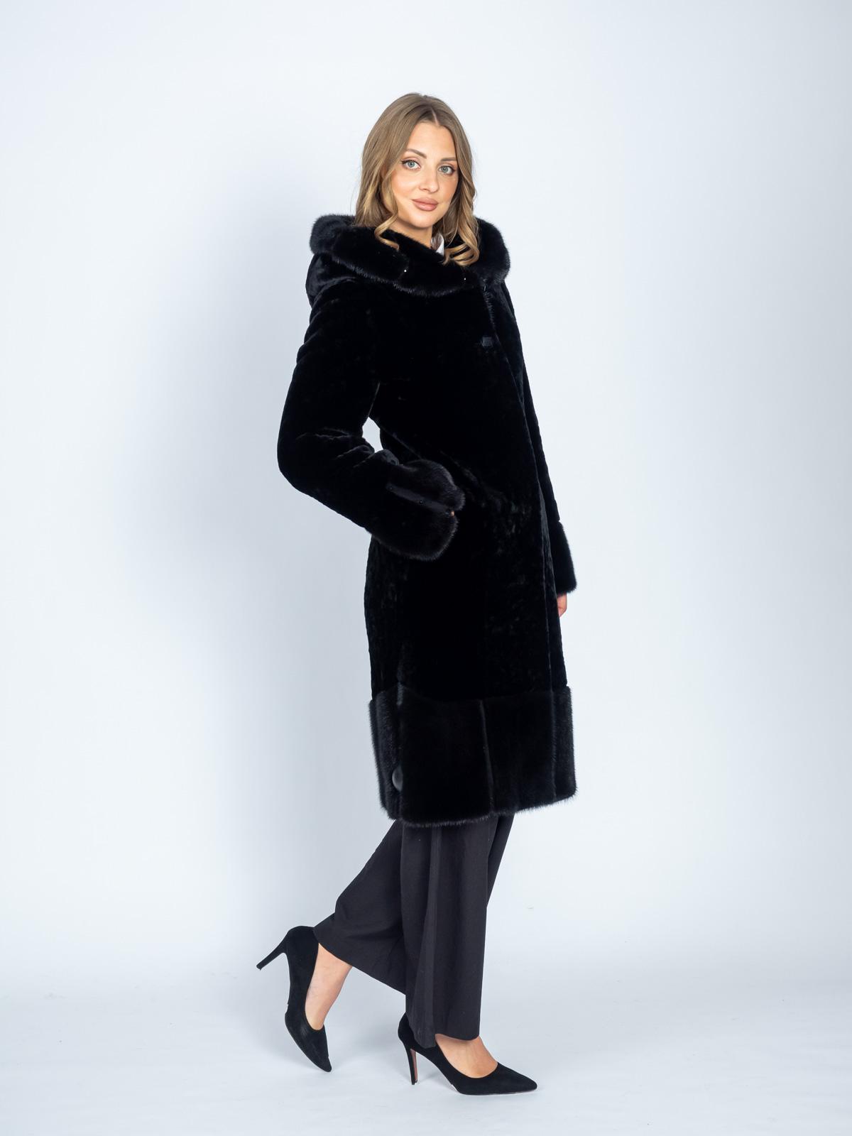 Шуба  женская из меха овчины ADAM FURS Екатерина