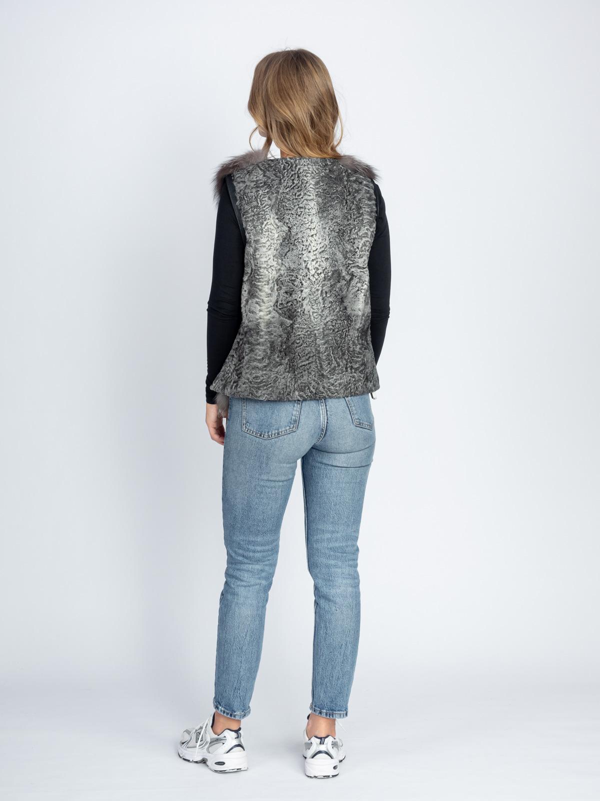 Жилет женский из меха каракуля Империя Меха Жилет АПЗ 