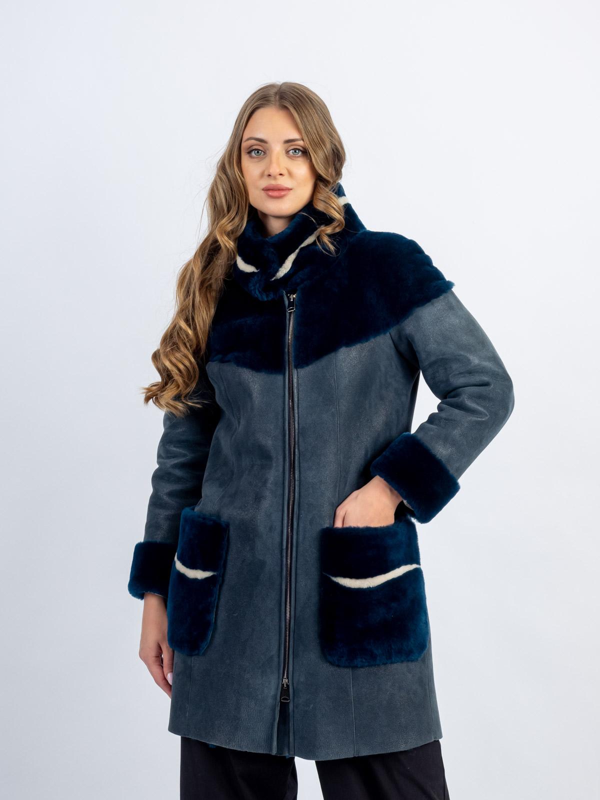 Шуба женская из меха овчины Z-6512