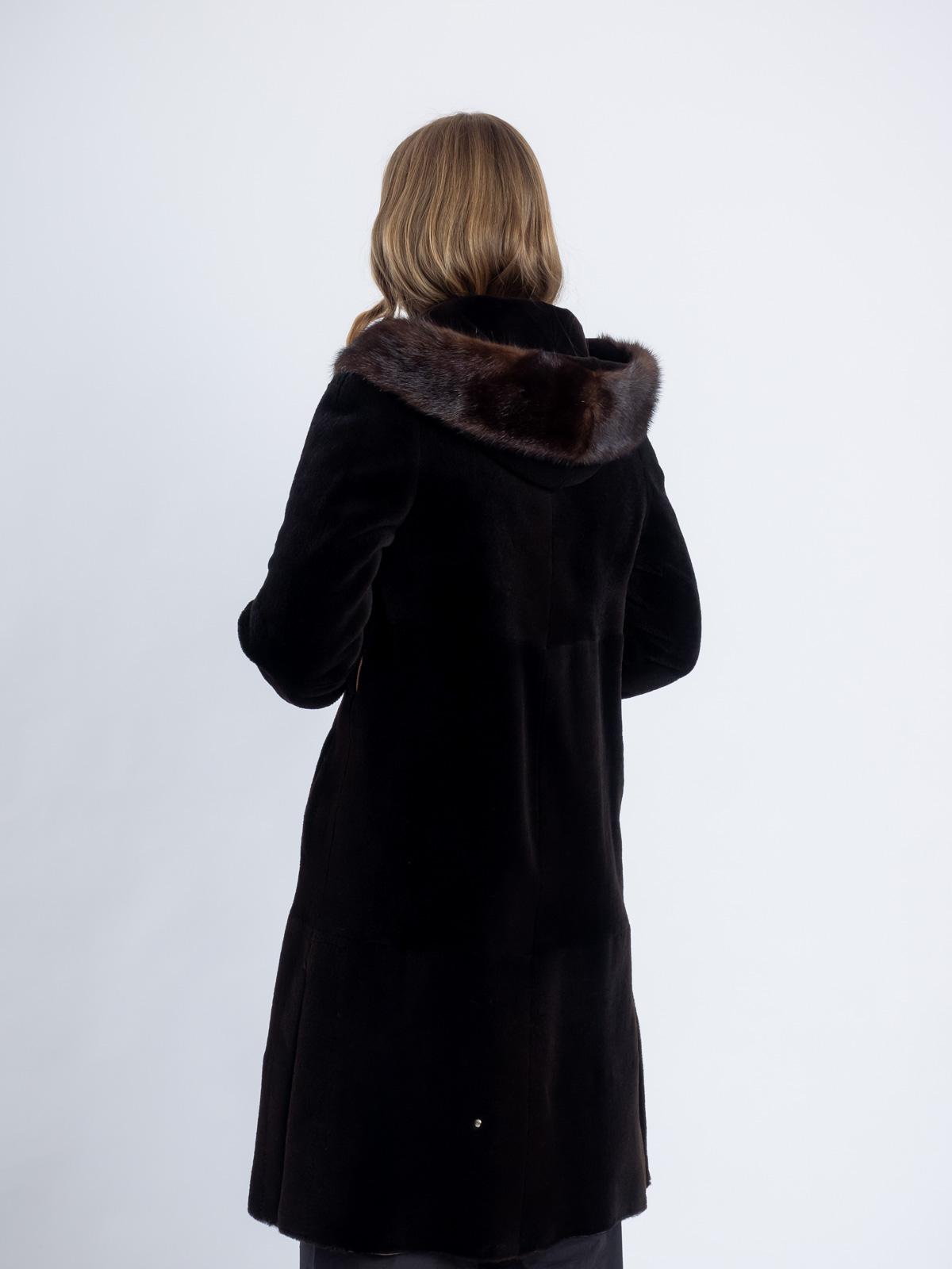 Шуба из меха нутрии Золотой Олимп Лиля