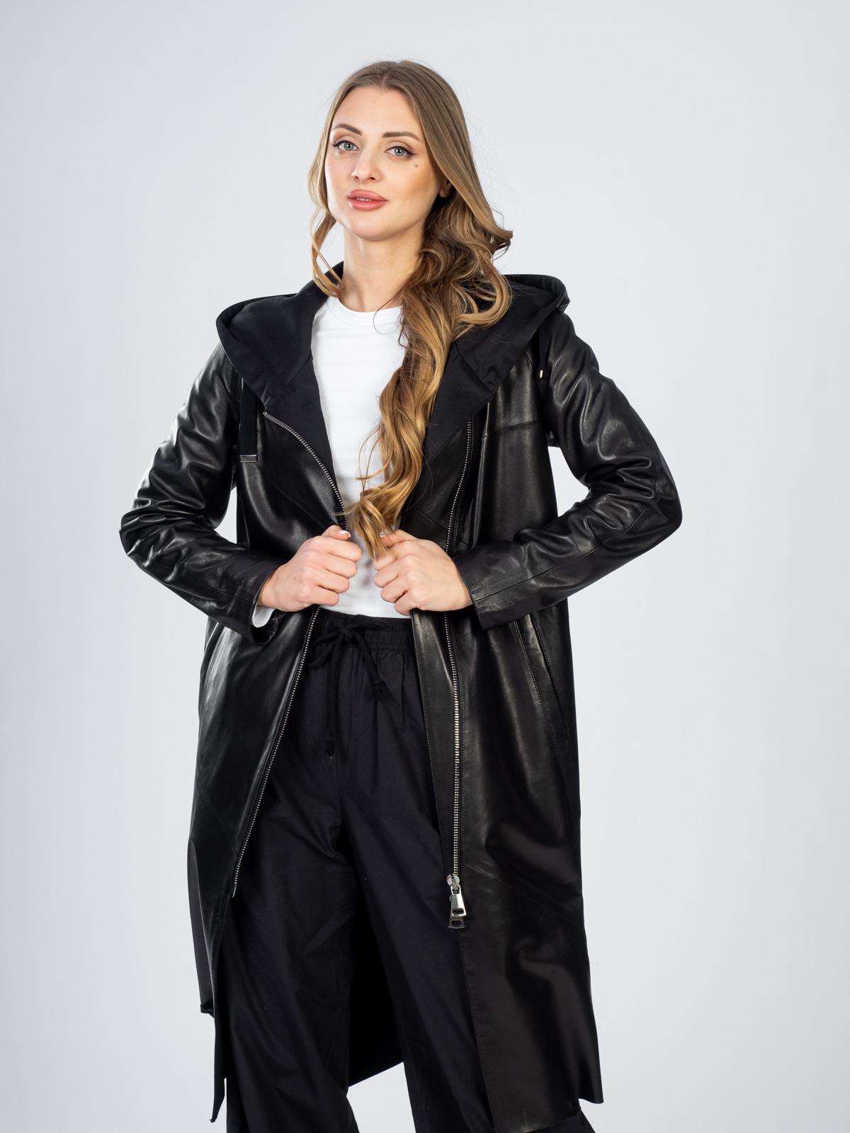 Пальто женское из натуральной кожи Rose Gialle 137