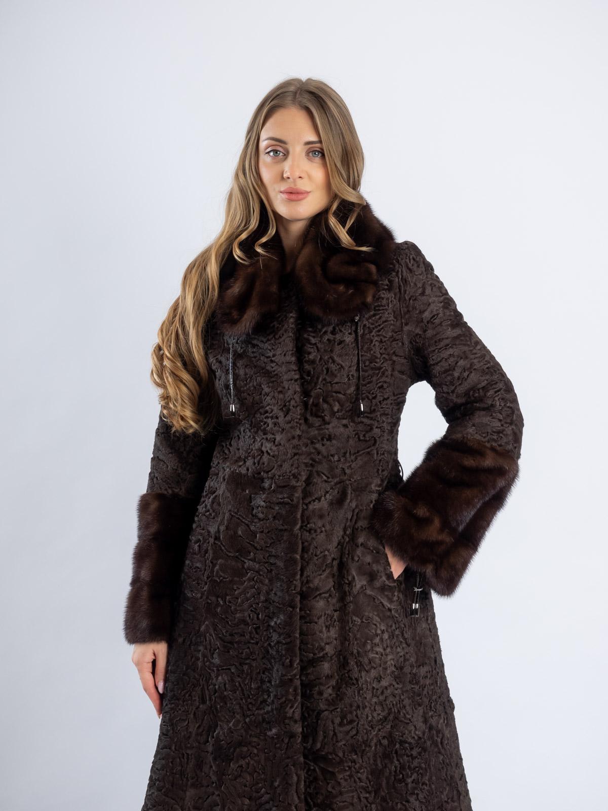 Шуба женская из меха каракуля Белка 9166А