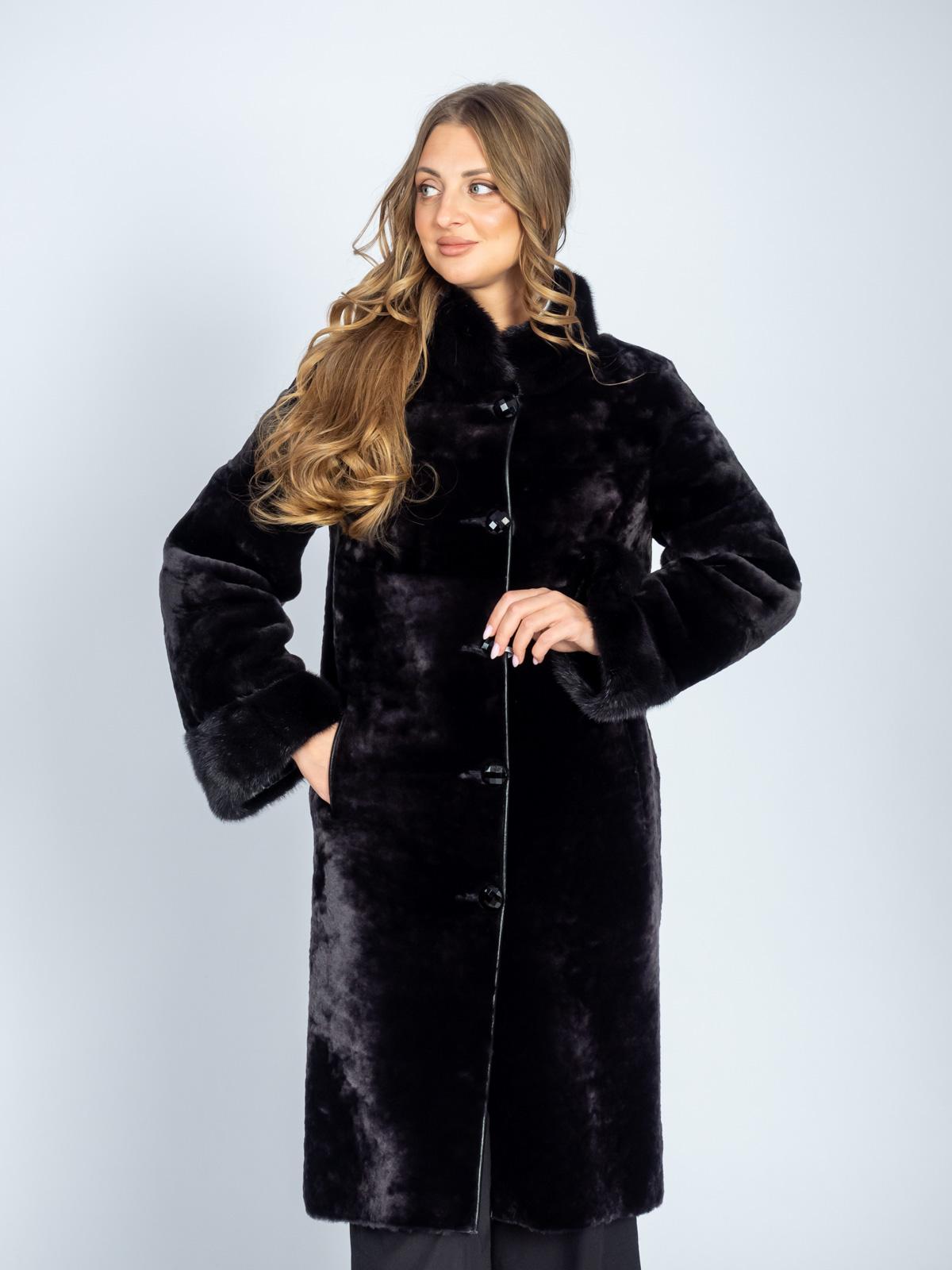 Шуба женская из меха овчины DF DANIEL FURS Р-33