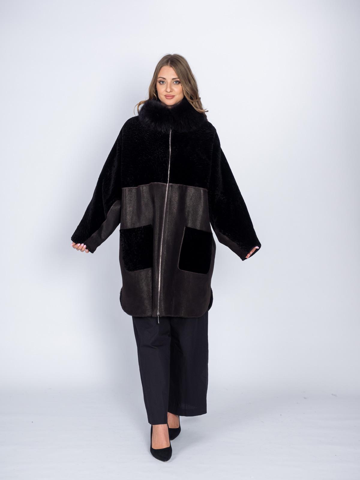 Дубленка женская из меха овчины  OKSA Z-7421