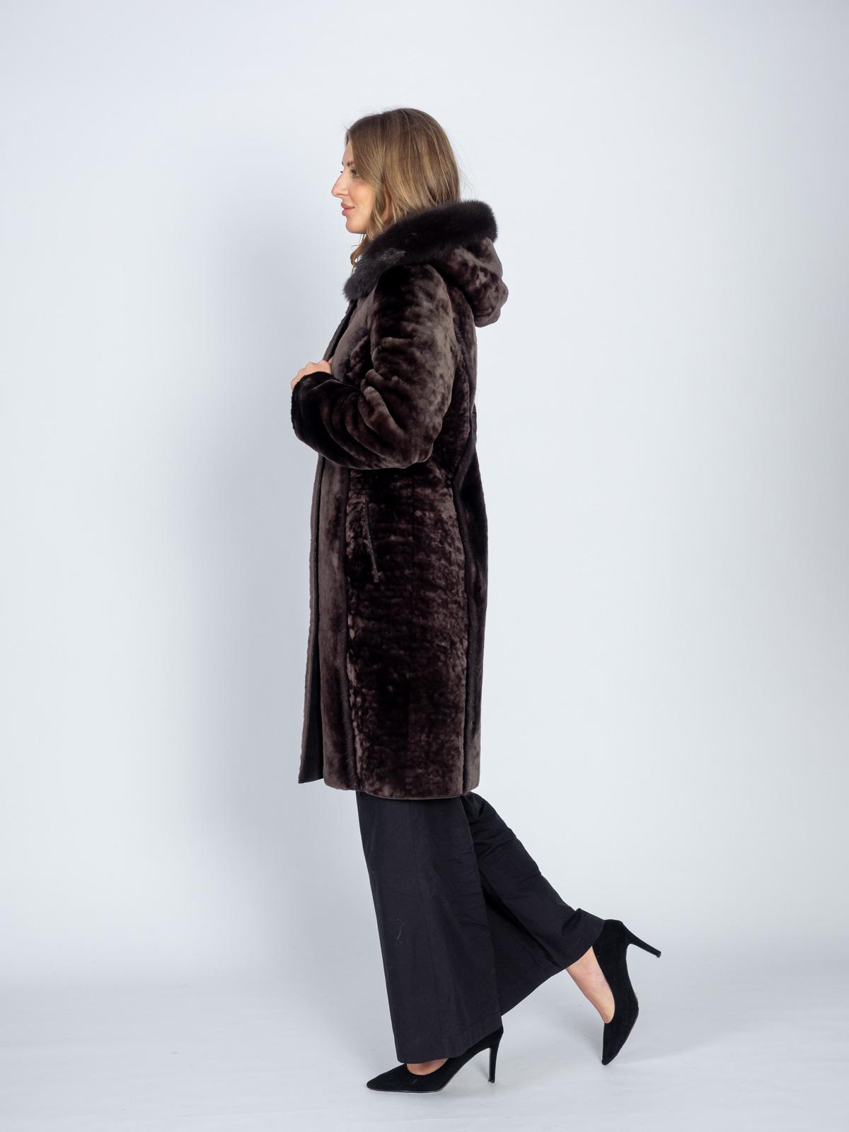 Шуба женская из меха овчины МиРель 1406-М