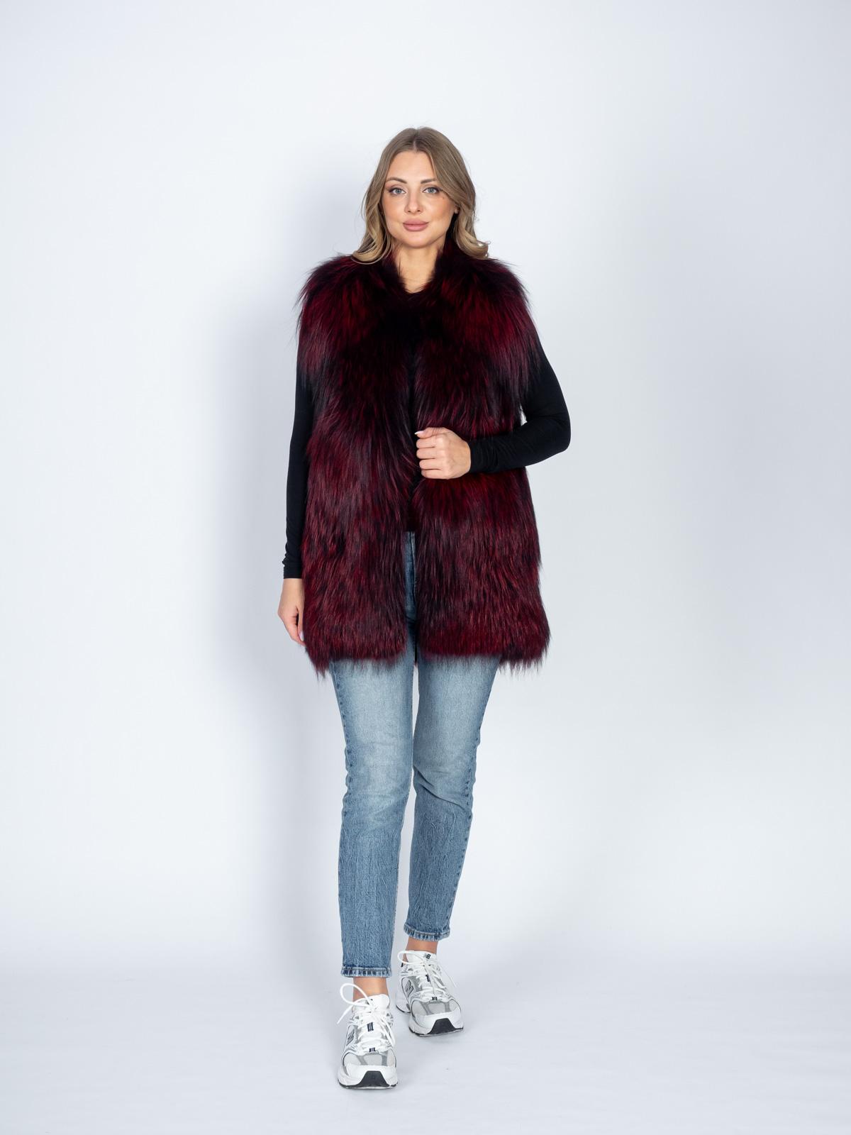 Жилет женский из меха лисицы Империя Меха Ч12Р