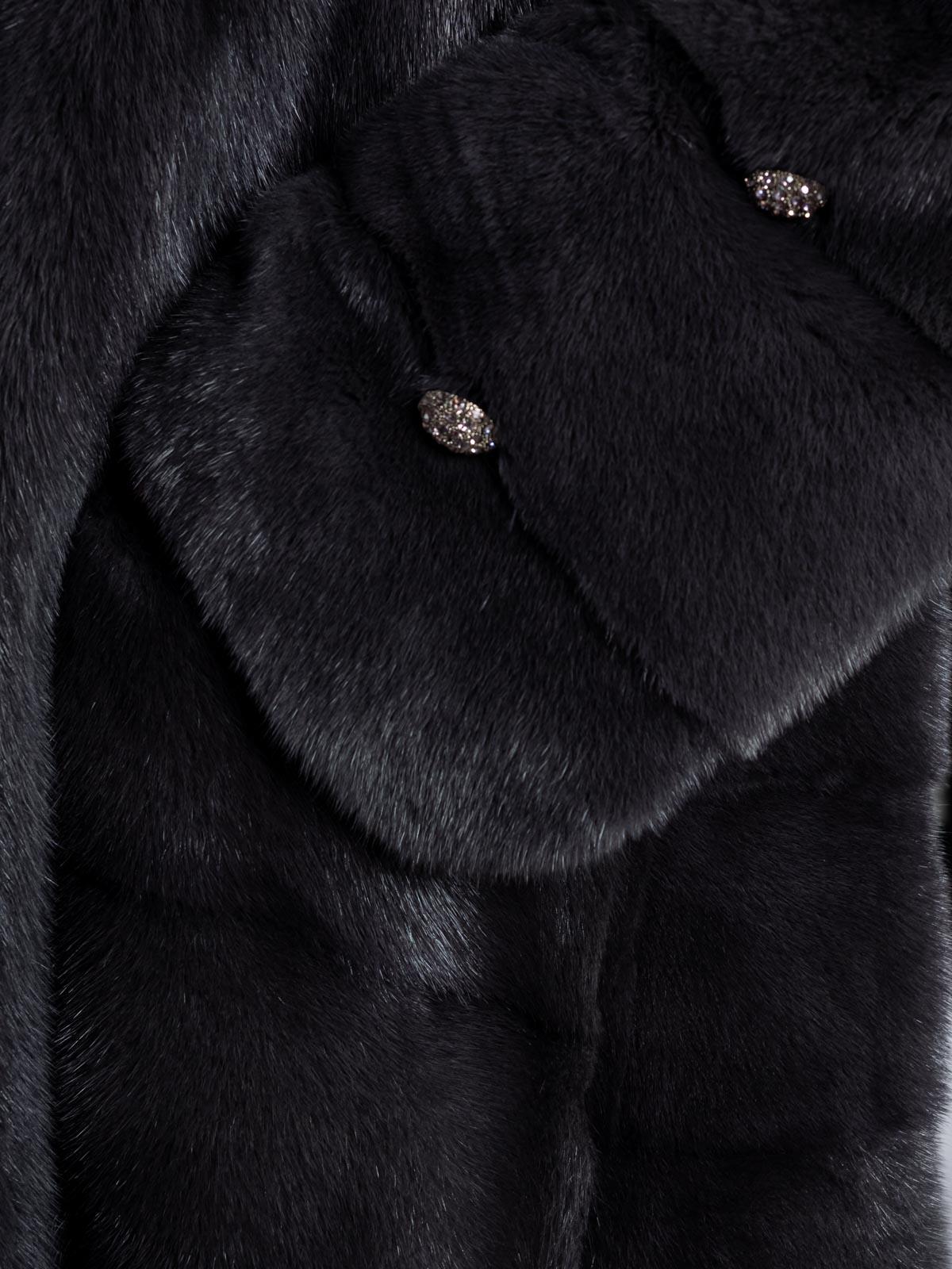 Шуба из меха норки Классика поперечка-роспуск