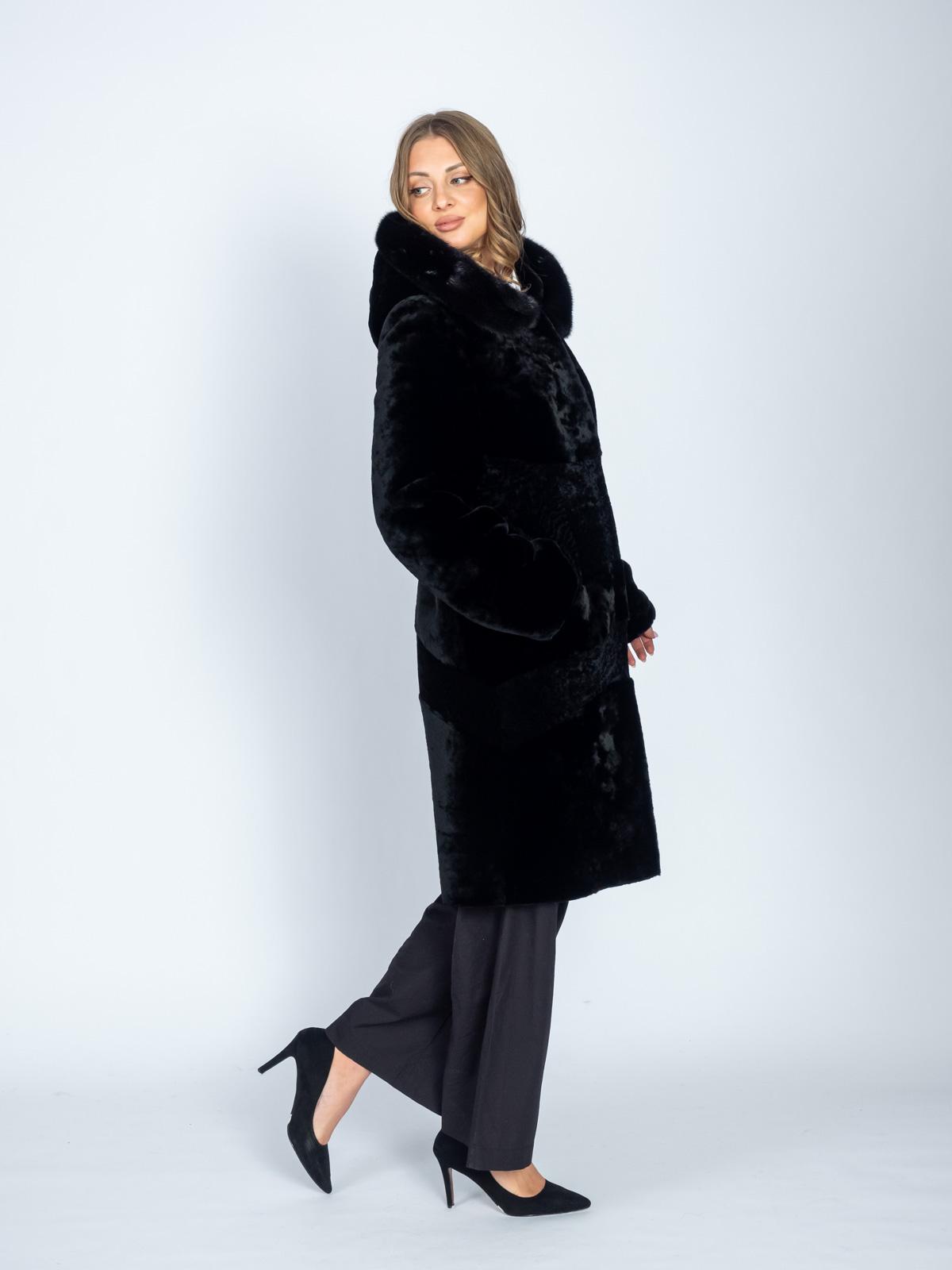 Шуба женская из меха овчины VERA&NIKA ШСР-9078