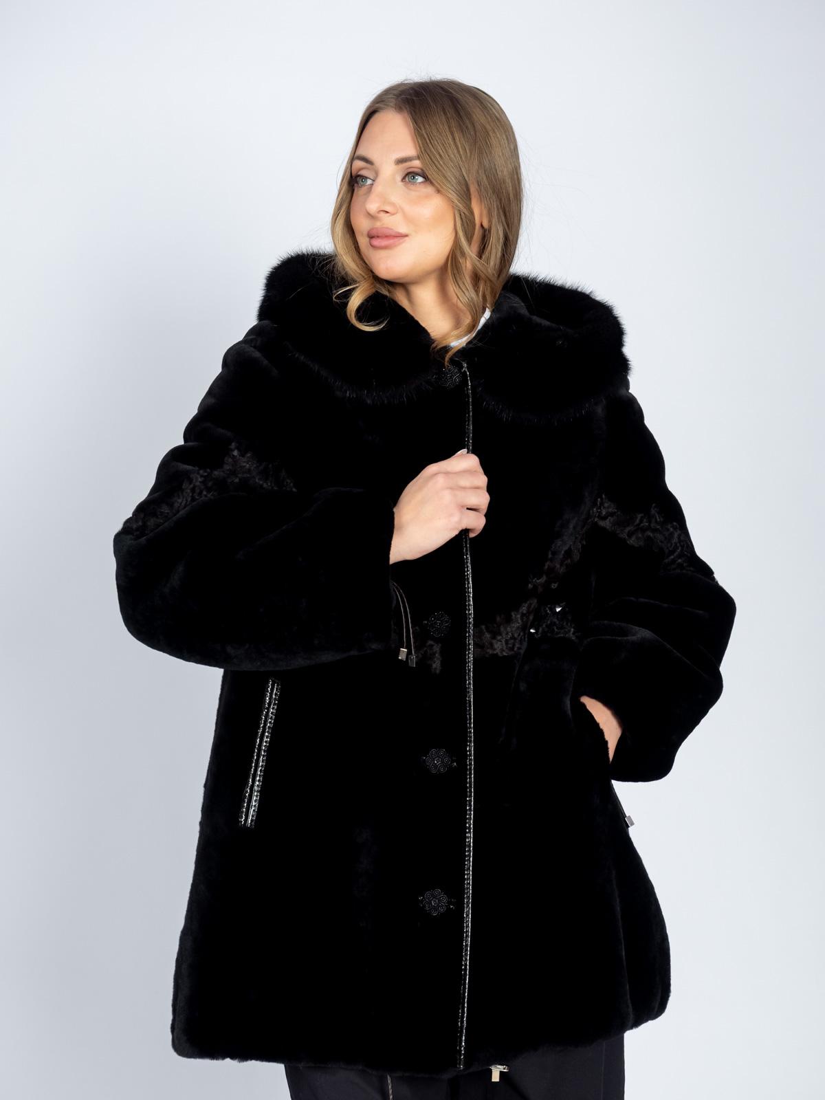 Шуба женская из меха овчины МиРель М 1411 