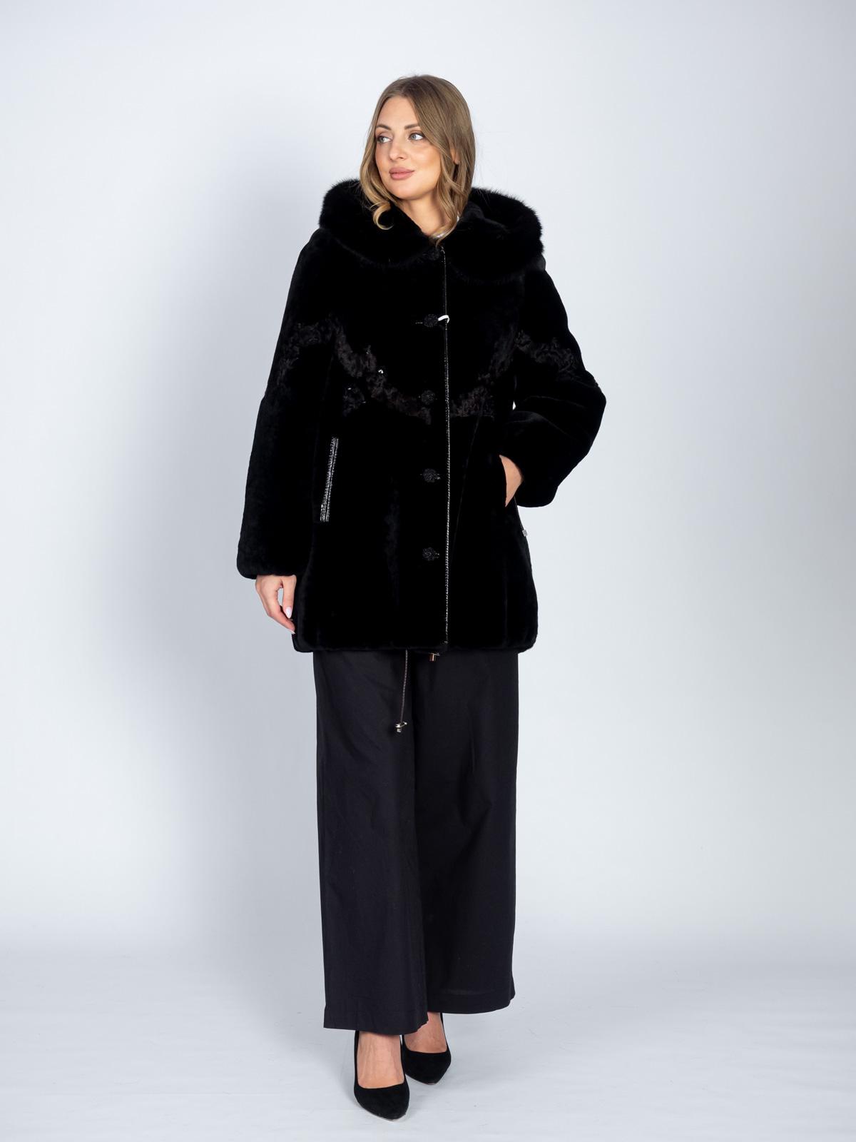 Шуба женская из меха овчины МиРель М 1411 