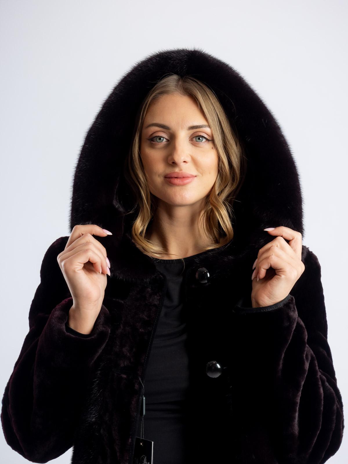 Шуба из меха овчины МиРель 724-М