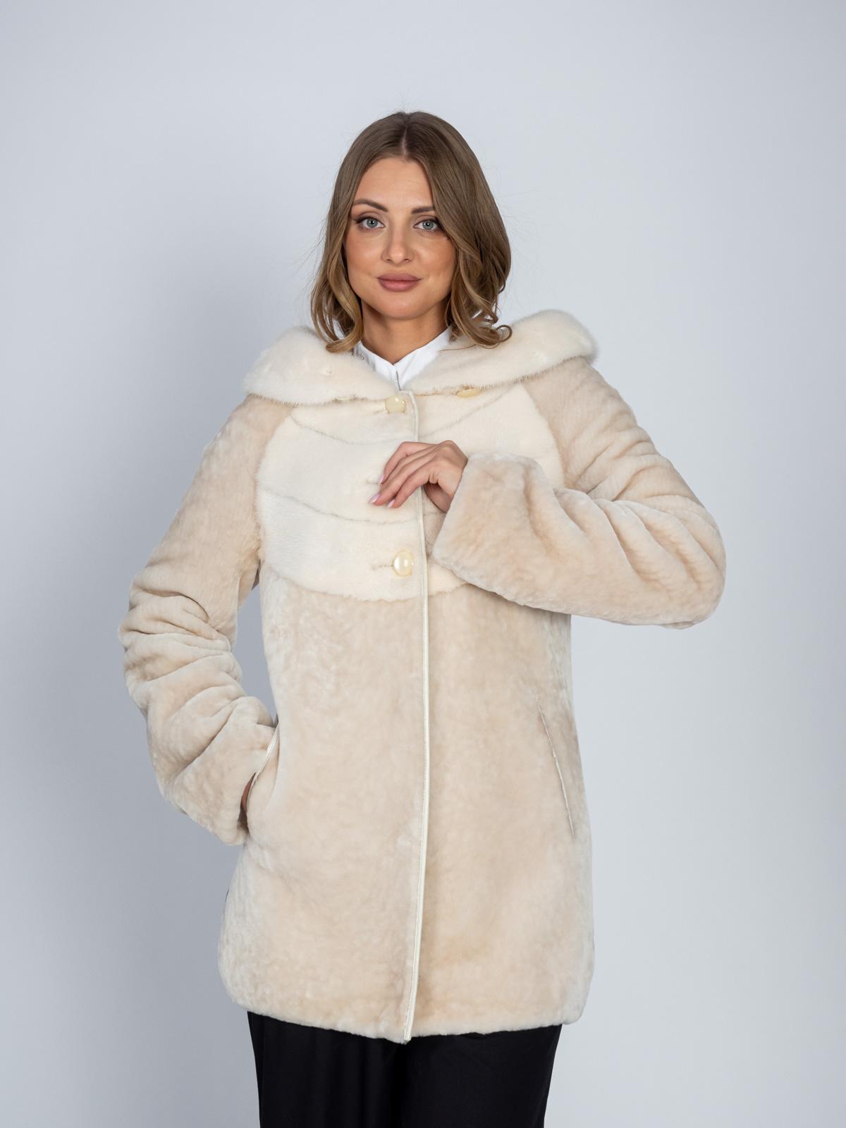 Шуба женская из меха овчины МиРель М-503