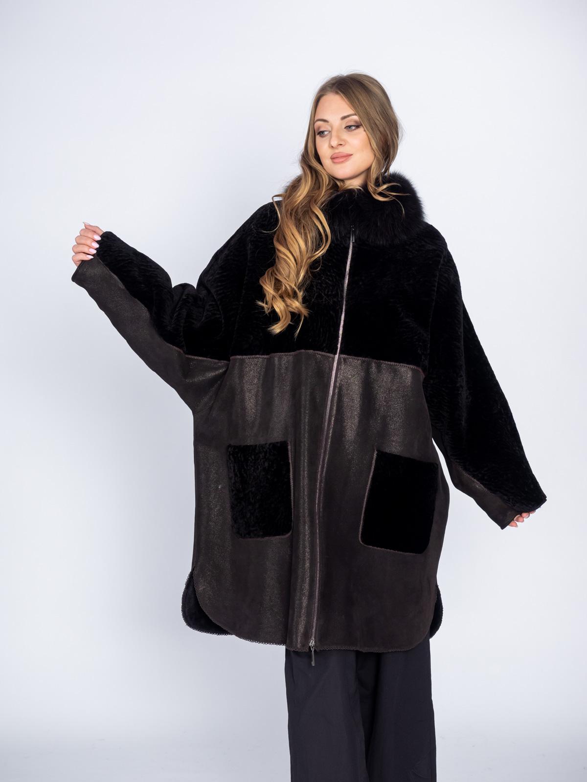 Дубленка женская из меха овчины  OKSA Z-7421