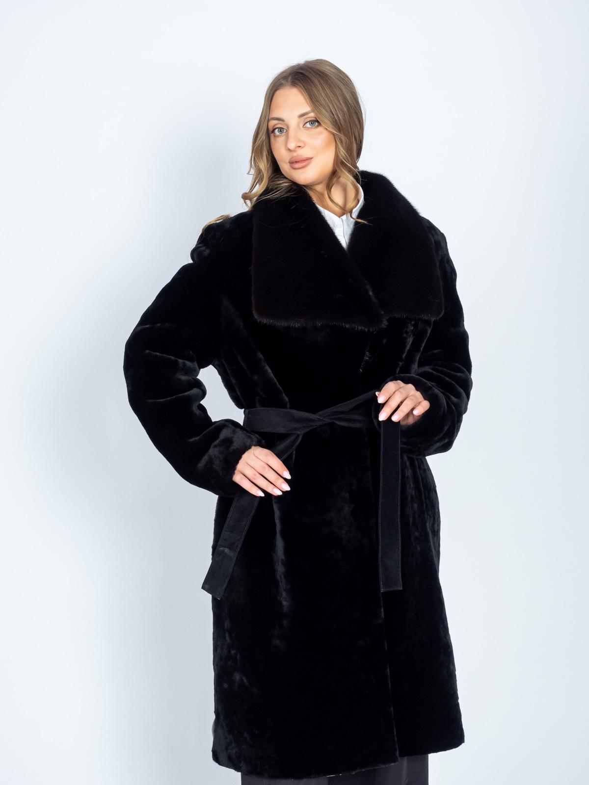 Шуба из меха овчины Рафаэль СД 296(040)