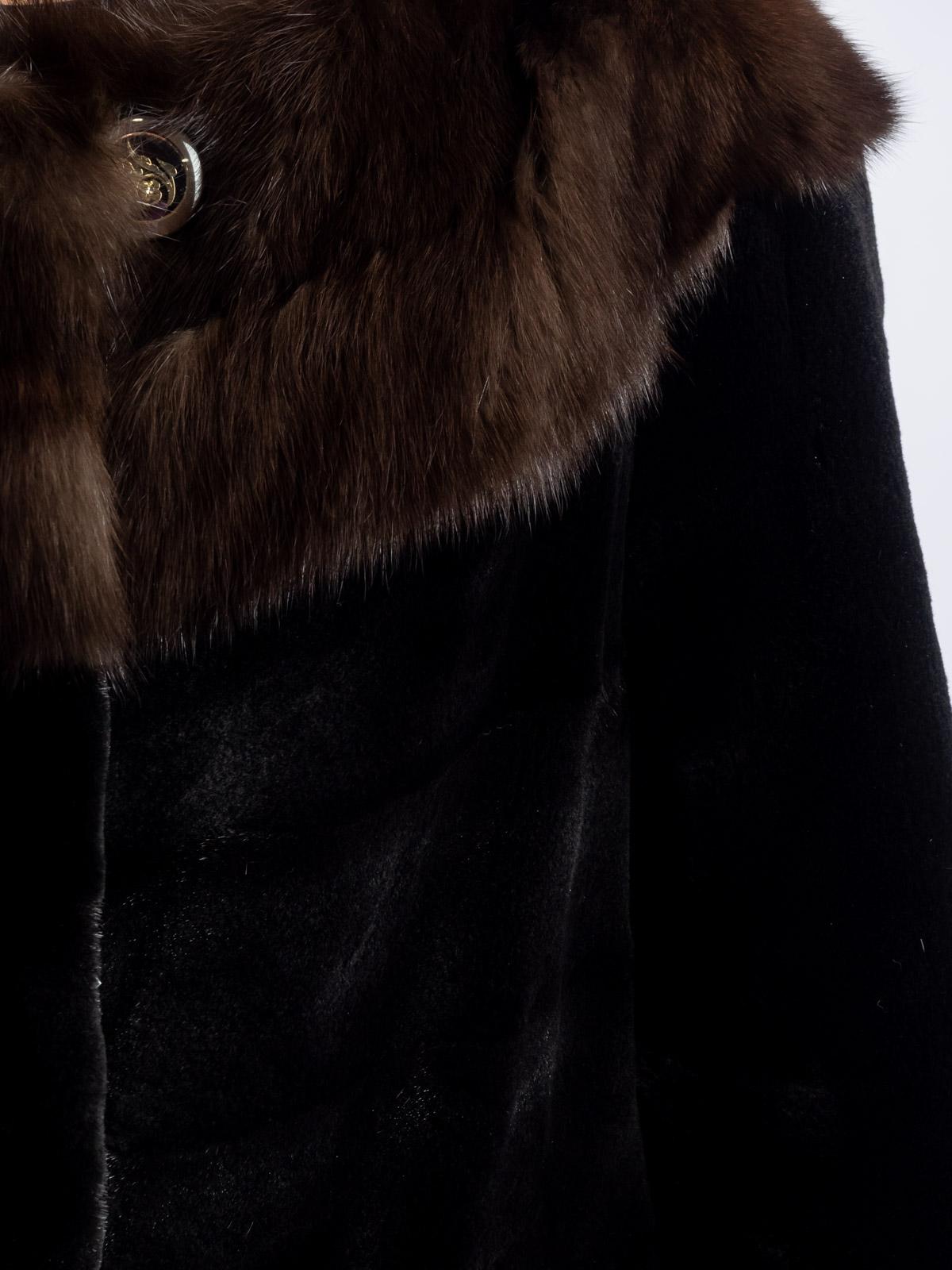 Шуба норковая с отделкой из меха соболя Меха России 528 