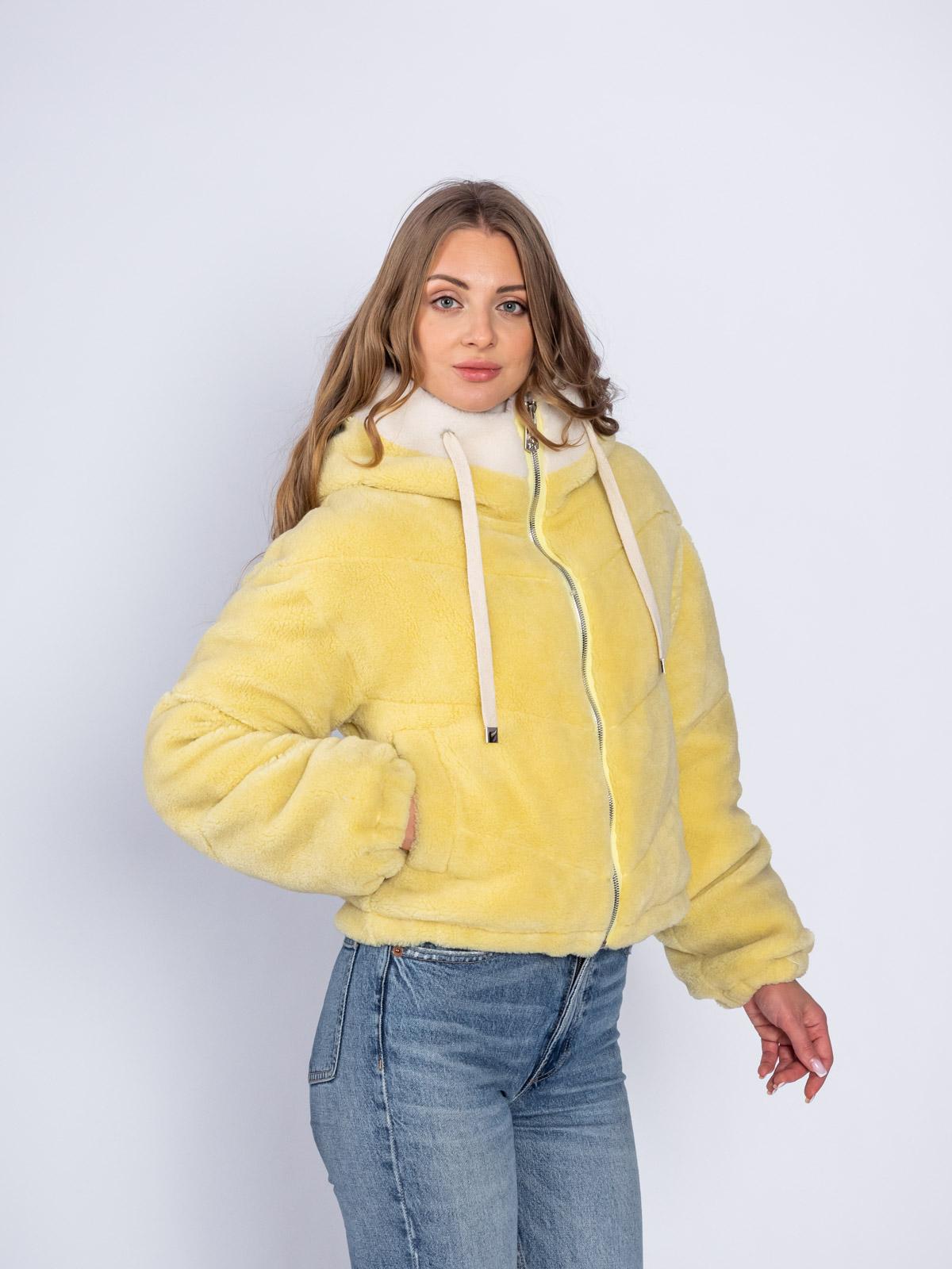 Пуховик из натуральной шерсти Adelina Fur Collection И-35