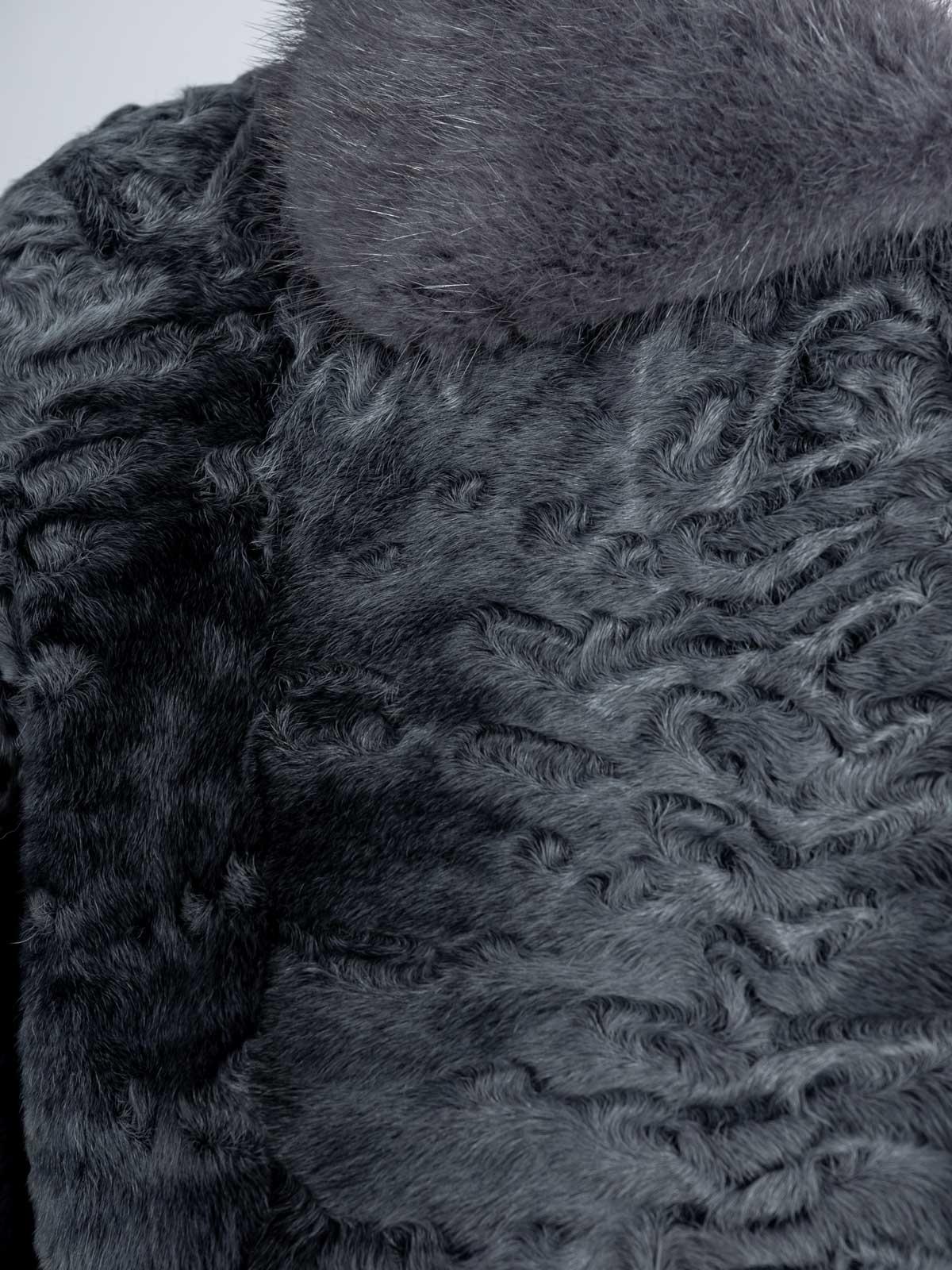 Шуба из меха каракуля Белка 4160А