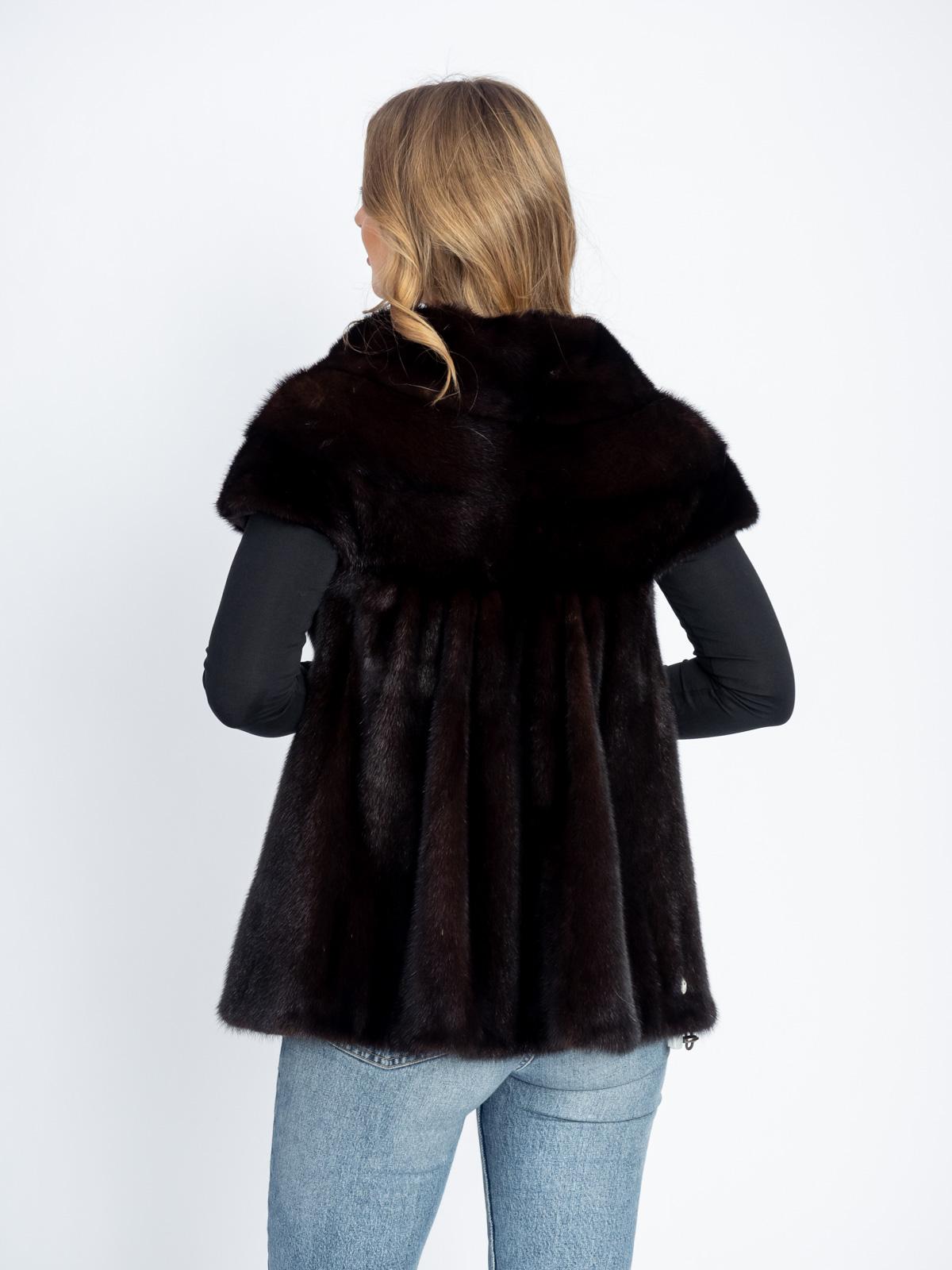 Жилет женский из меха норки отрада 